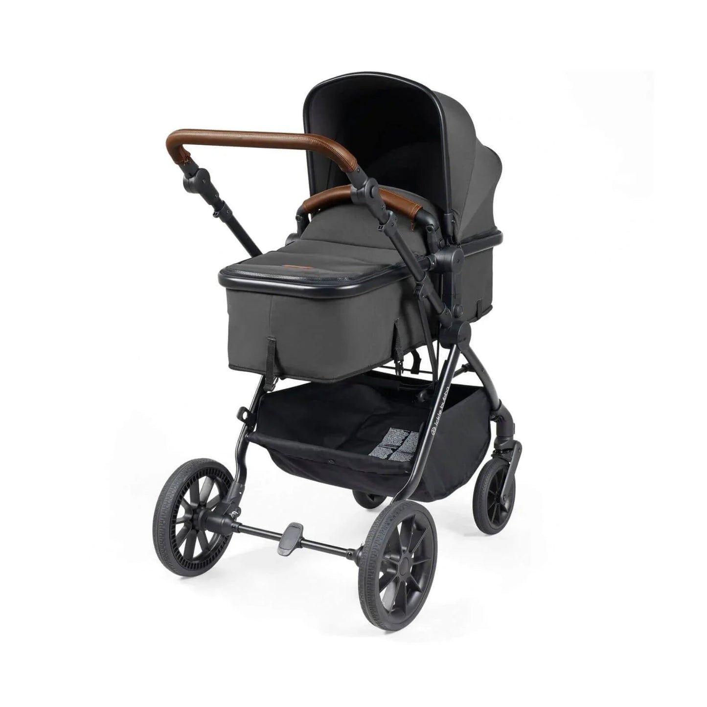 Ickle Bubba Cosmo 2 - in - 1 Pushchair & Carrycot - Black/Graphite Grey/Tan - mezetto ebebek ebebek
