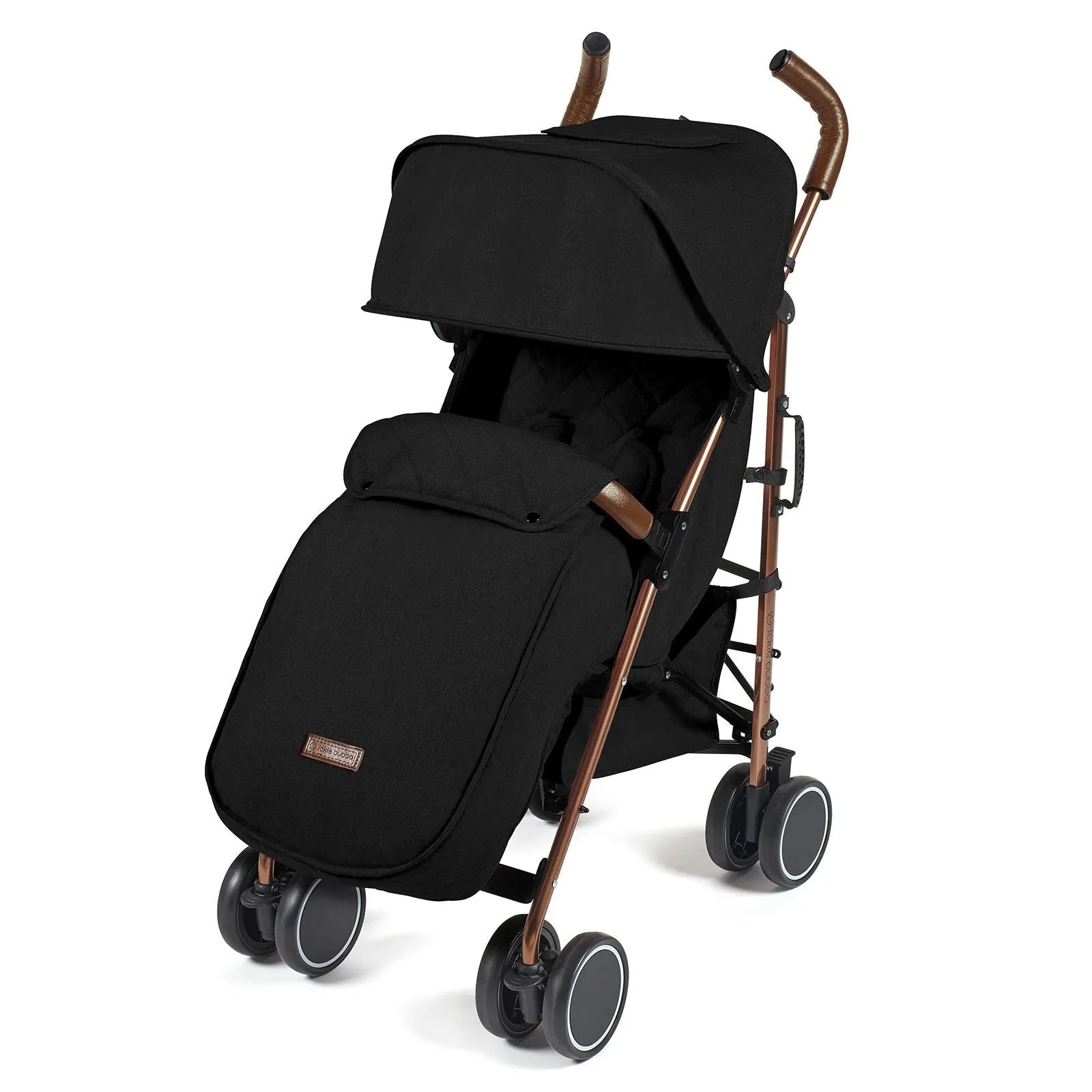 Ickle Bubba Discovery Prime Stroller Black on Rose - mezetto ebebek ebebek