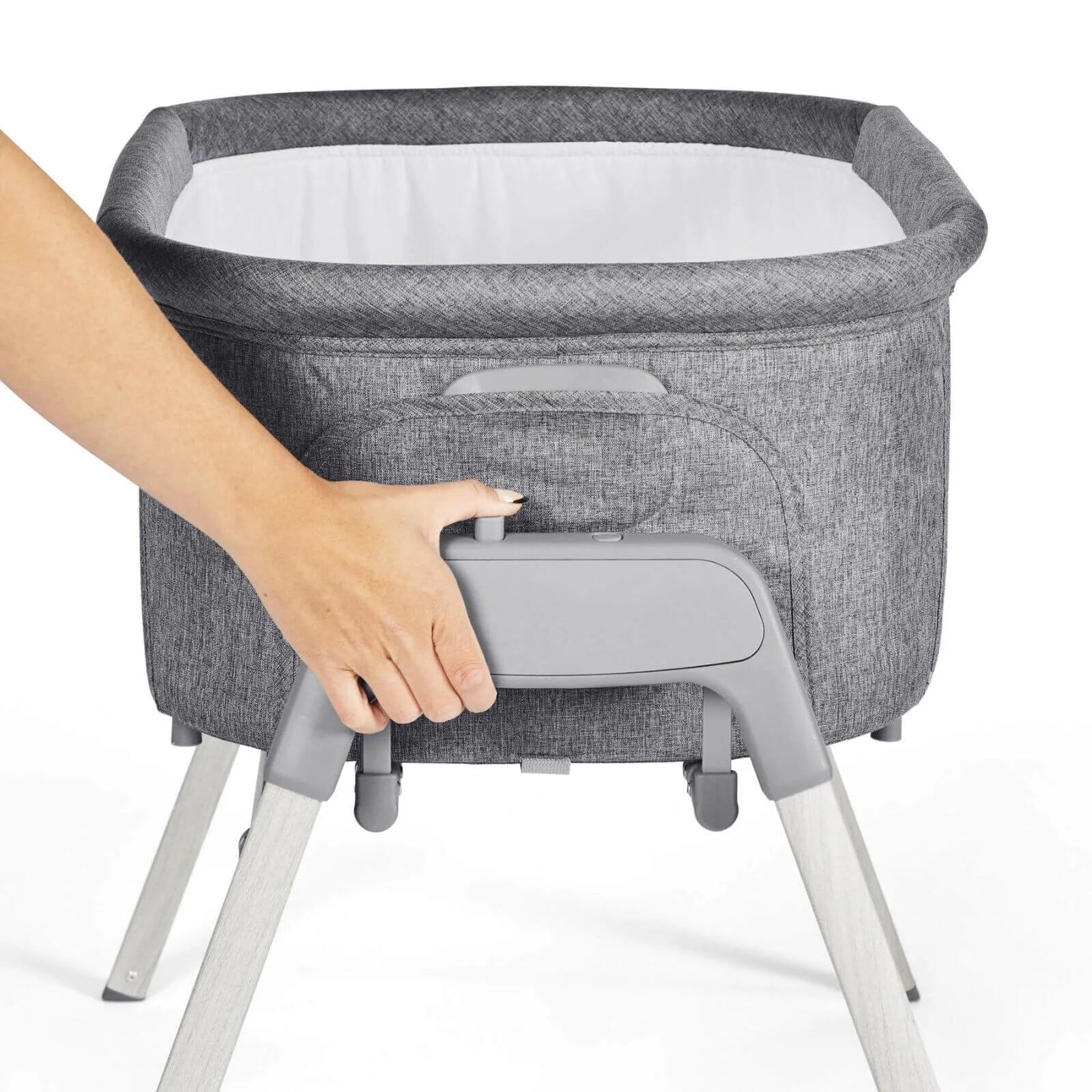 Ickle Bubba Drift Gliding Crib - Ash Grey - mezetto ebebek ebebek