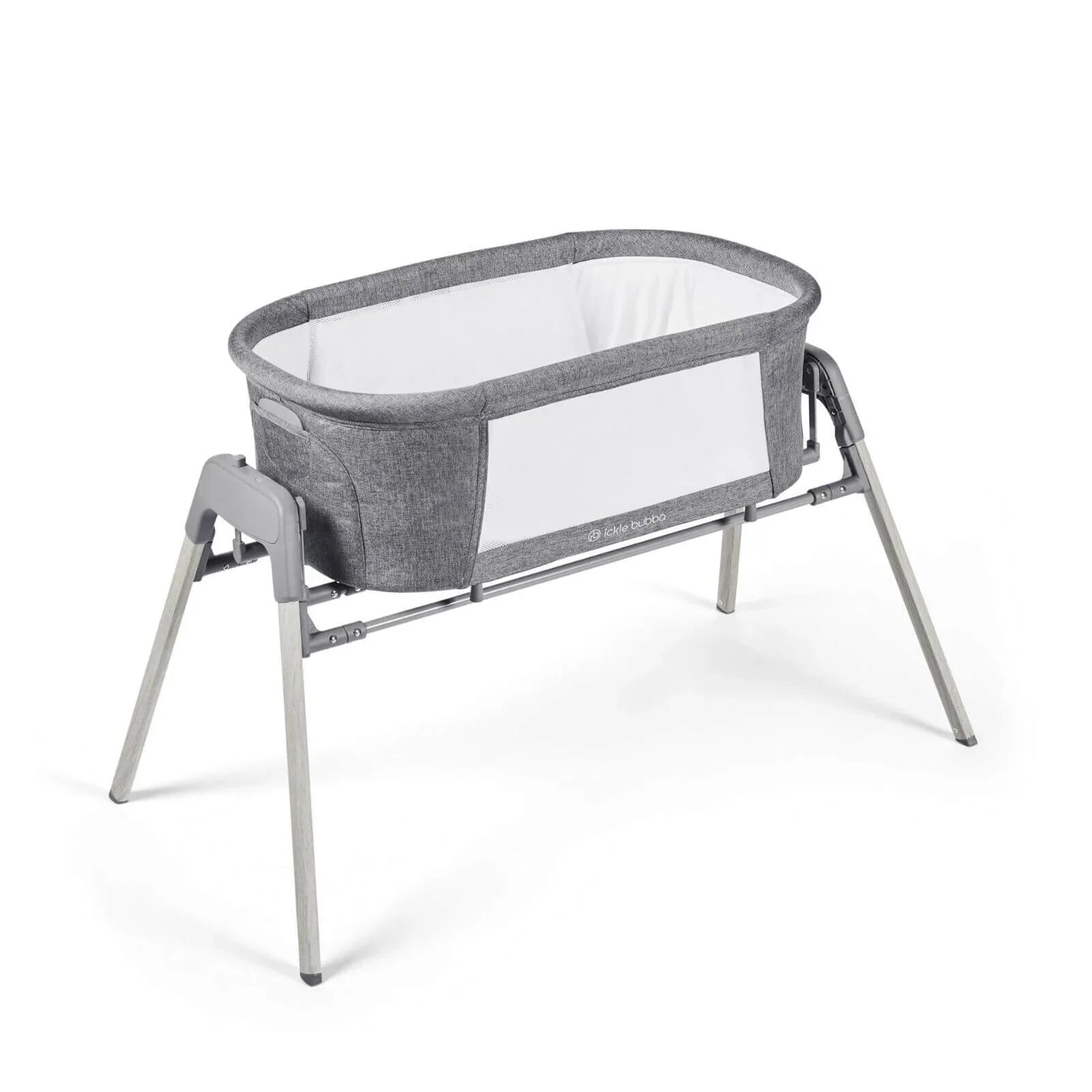 Ickle Bubba Drift Gliding Crib - Ash Grey - mezetto ebebek ebebek