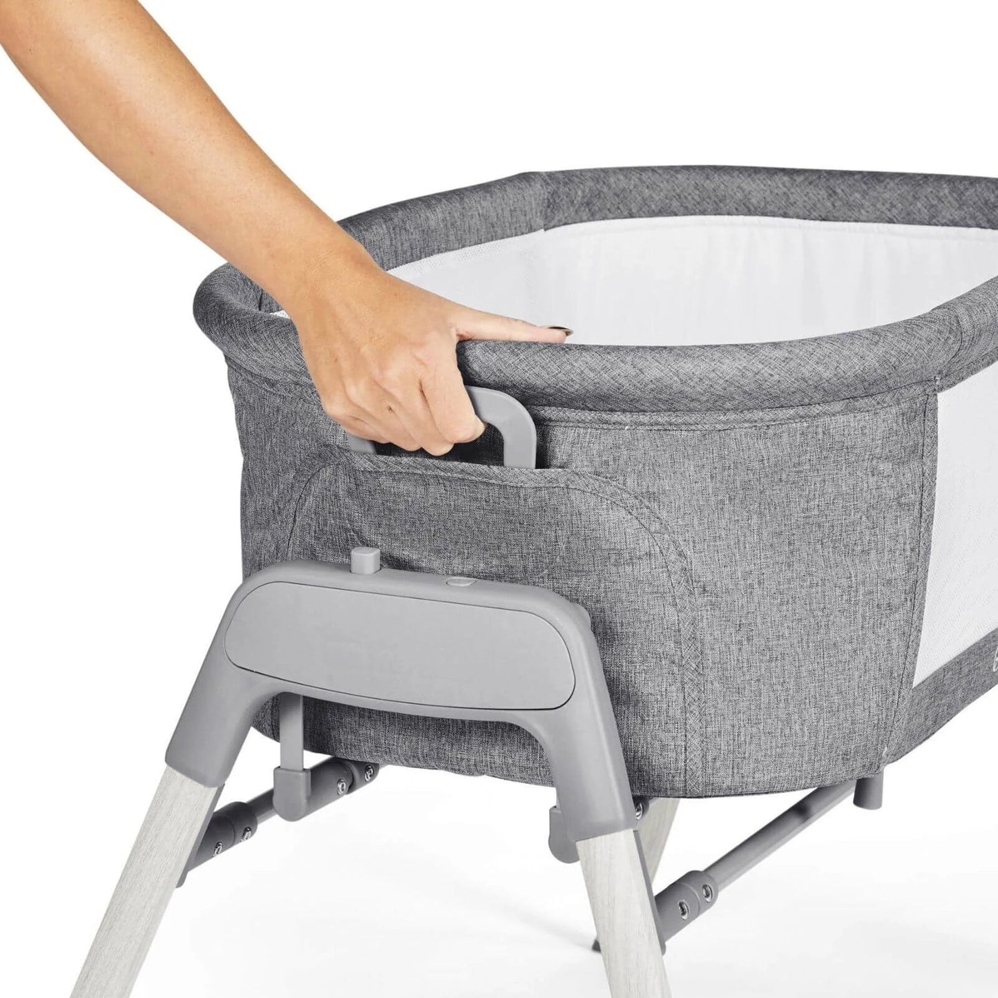 Ickle Bubba Drift Gliding Crib - Ash Grey - mezetto ebebek ebebek