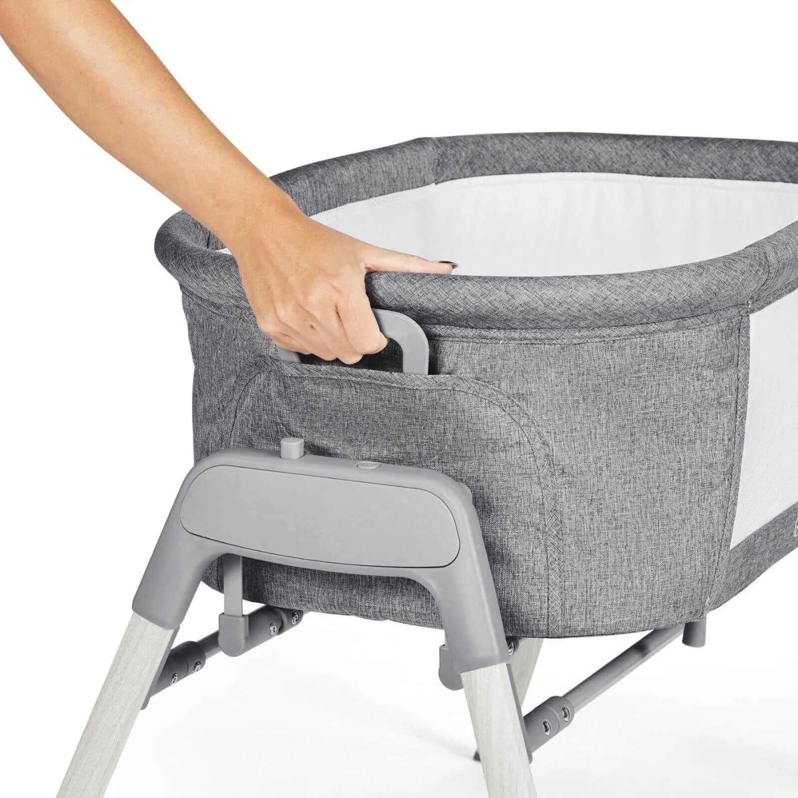 Ickle Bubba Drift Gliding Crib - Ash Grey - mezetto ebebek ebebek