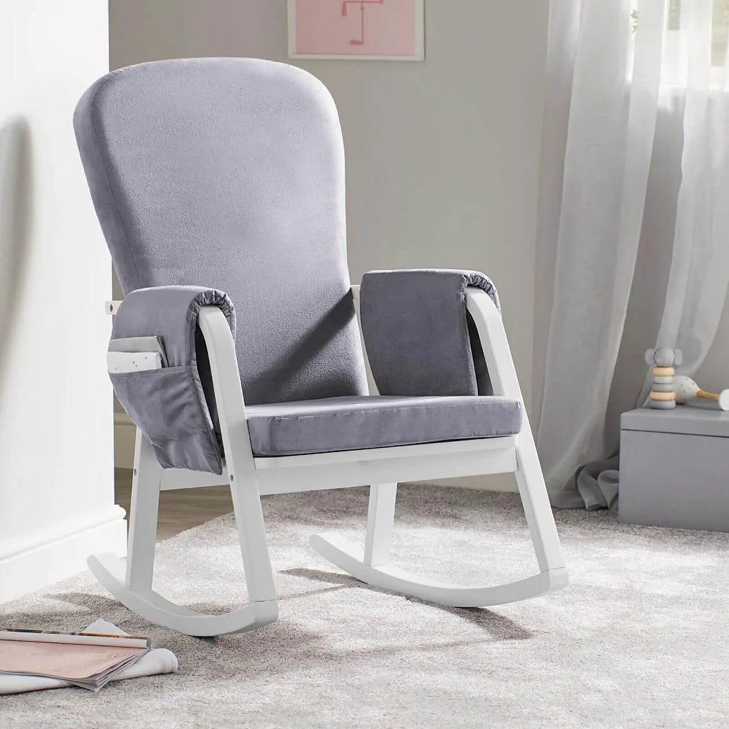 Ickle Bubba Dursley Rocking Chair - Pearl Grey - mezetto ebebek ebebek