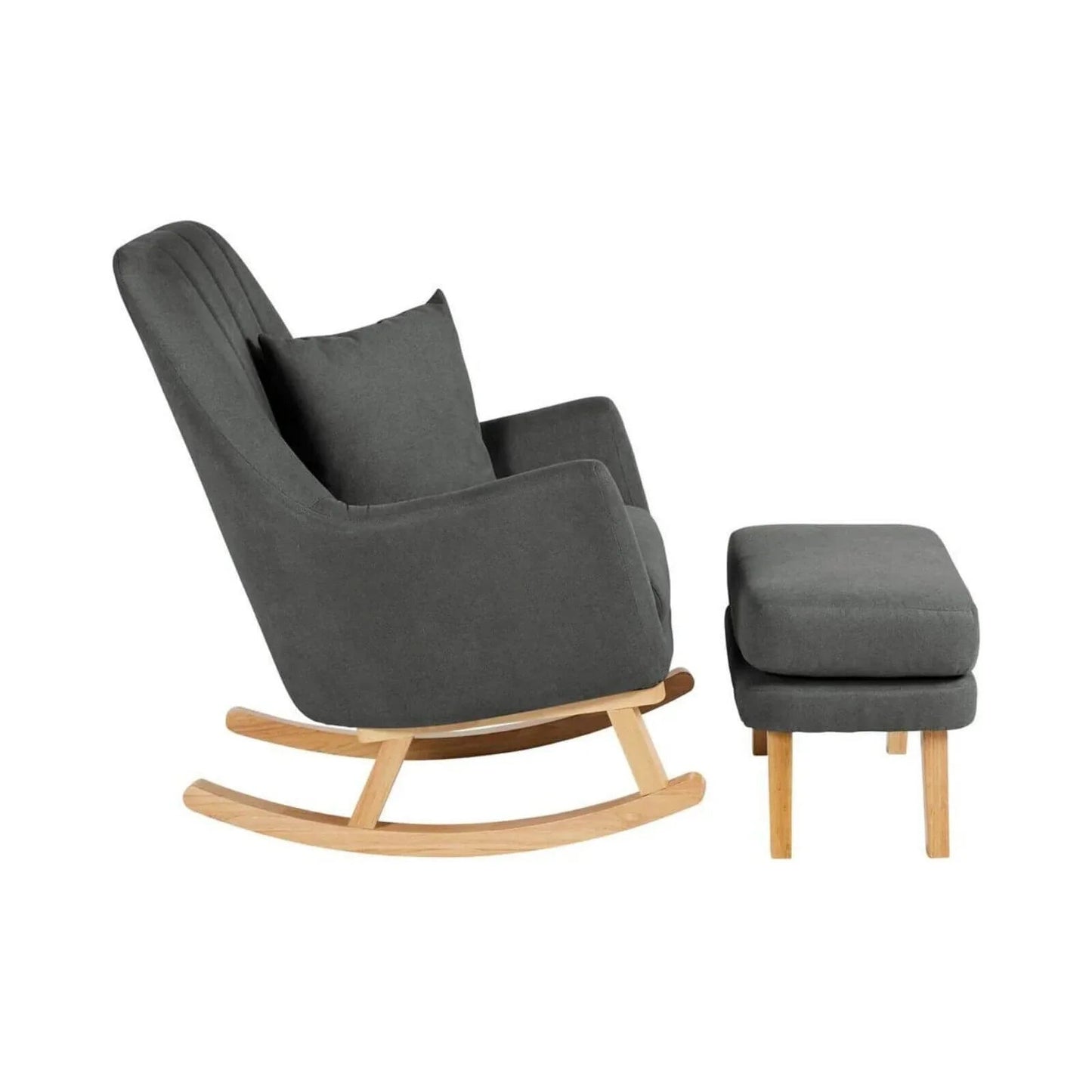 Ickle Bubba Eden Deluxe Nursery Chair & Stool - Charcoal Grey - mezetto ebebek ebebek