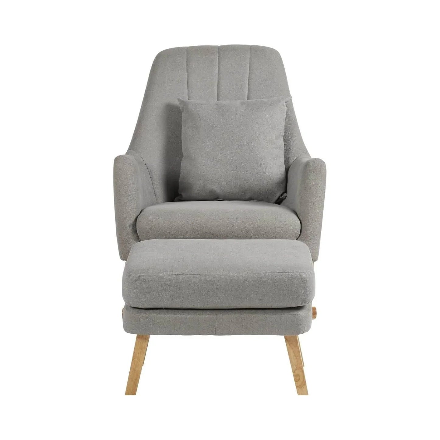 Ickle Bubba Eden Deluxe Nursery Chair & Stool - Pearl Grey - mezetto ebebek ebebek
