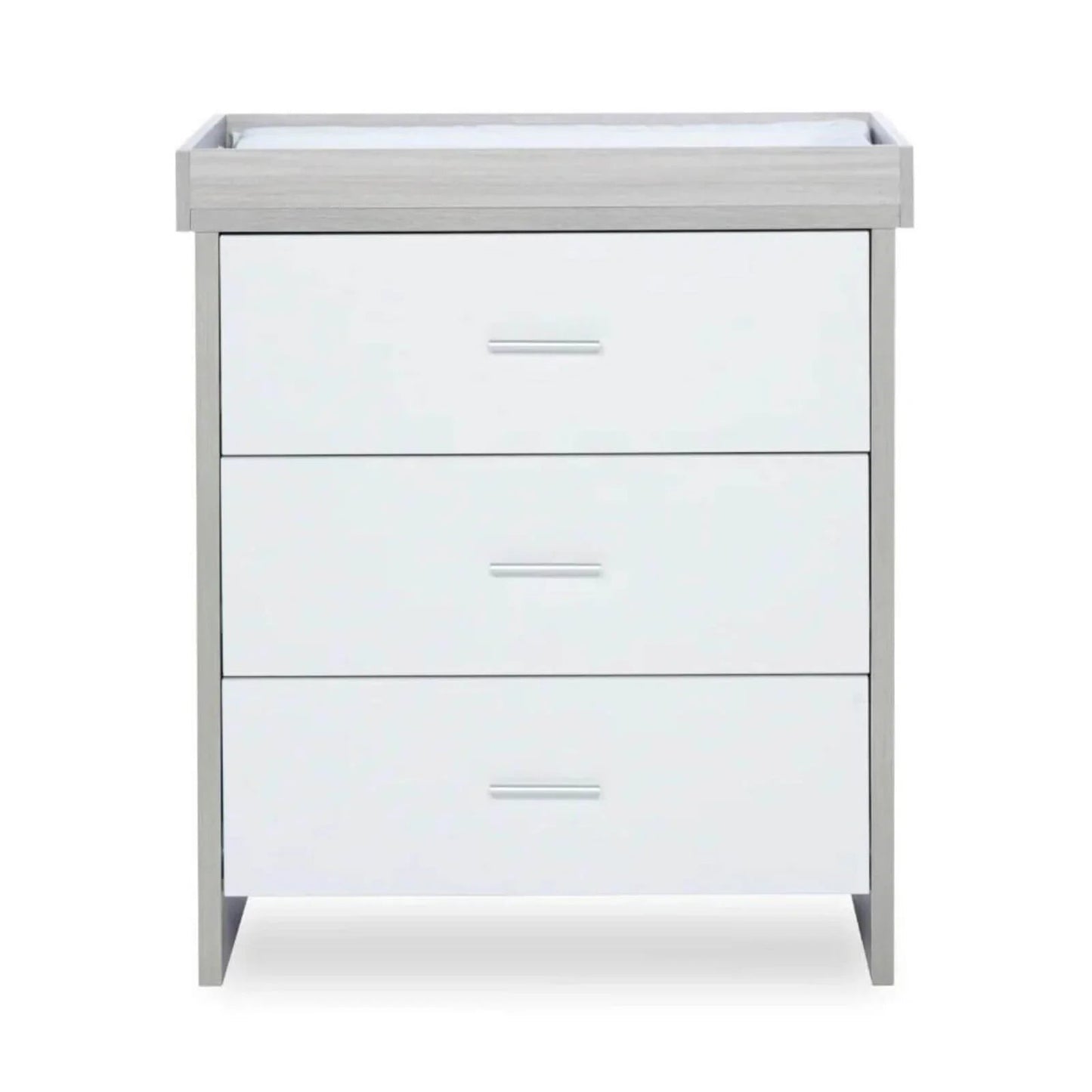 Ickle Bubba Pembrey Changing Unit & Chest - Ash Grey & White - mezetto ebebek ebebek
