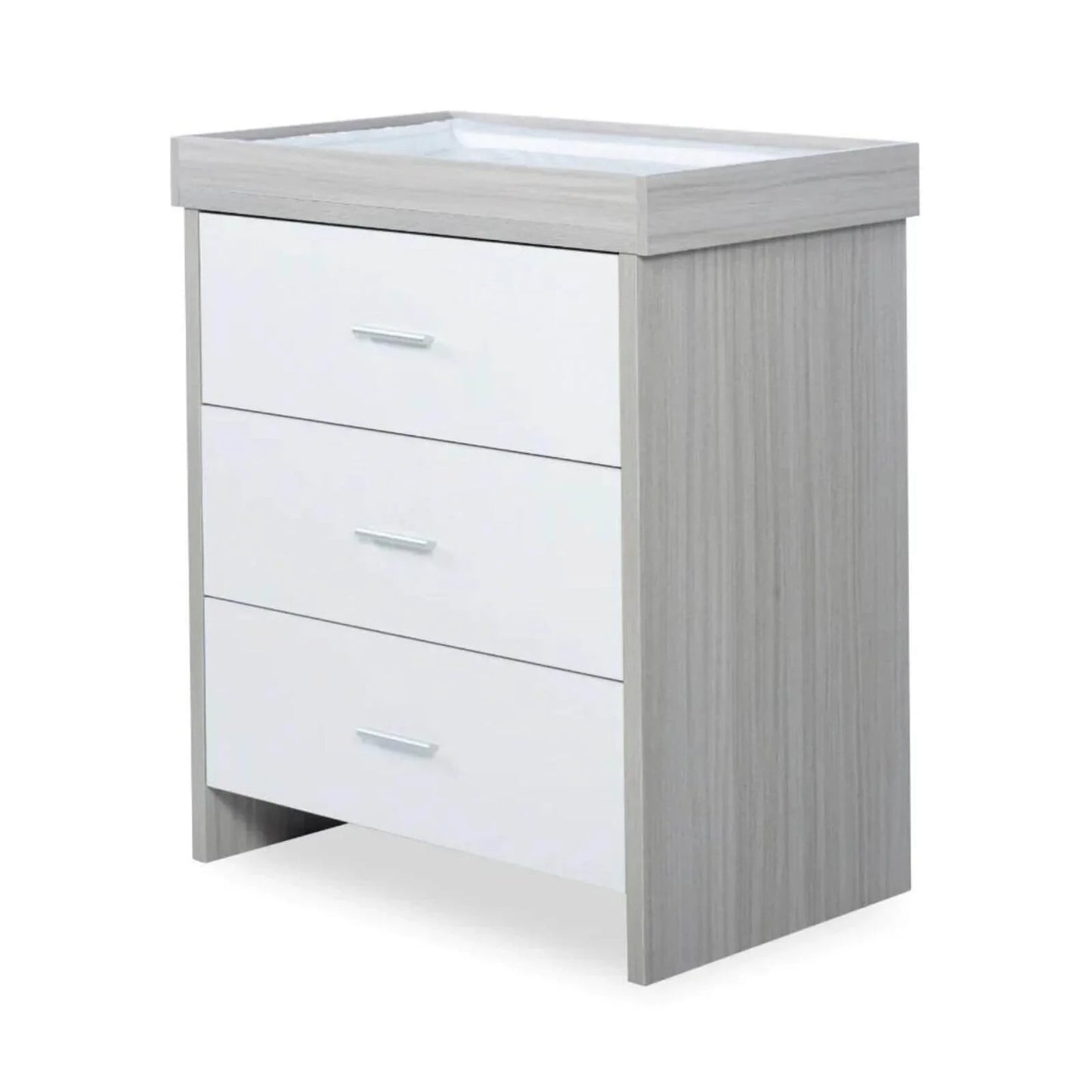 Ickle Bubba Pembrey Changing Unit & Chest - Ash Grey & White - mezetto ebebek ebebek
