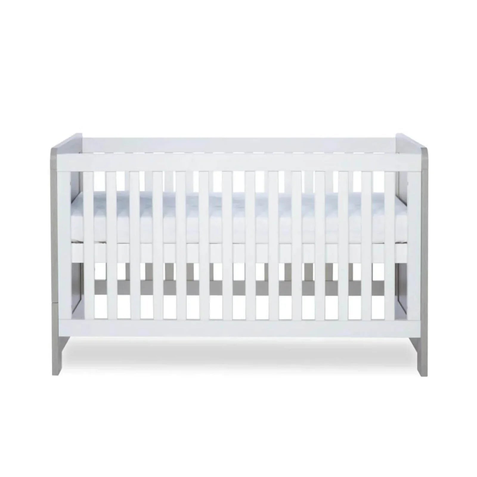 Ickle Bubba Pembrey Cot Bed Ash Grey - Premium Pocket Sprung Mattress - mezetto ebebek ebebek