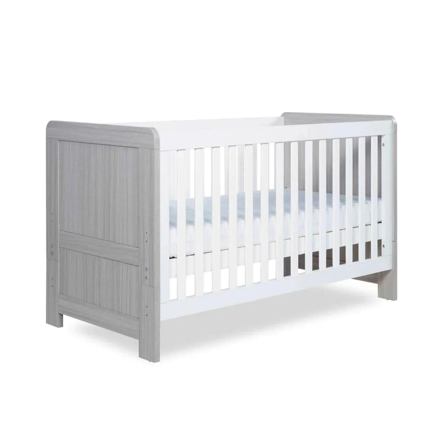 Ickle Bubba Pembrey Cot Bed Ash Grey - Premium Pocket Sprung Mattress - mezetto ebebek ebebek