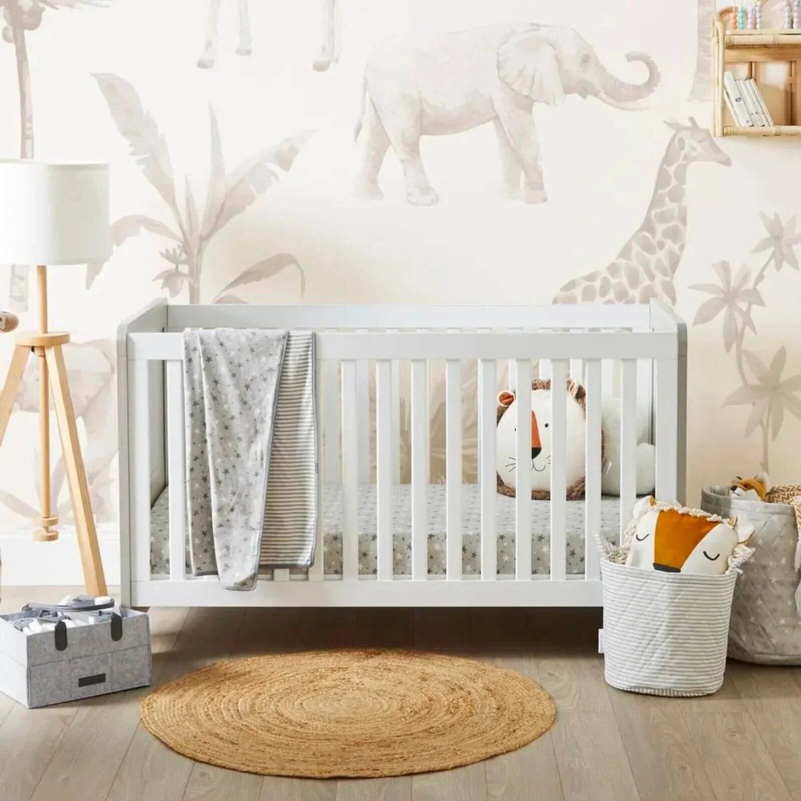 Ickle Bubba Pembrey Cot Bed Ash Grey - Premium Pocket Sprung Mattress - mezetto ebebek ebebek