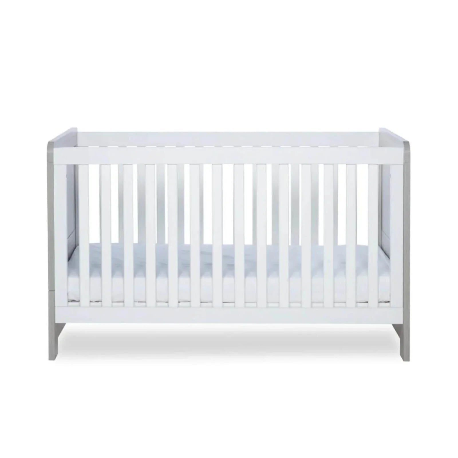 Ickle Bubba Pembrey Cot Bed Ash Grey - Premium Sprung Mattress - mezetto ebebek ebebek