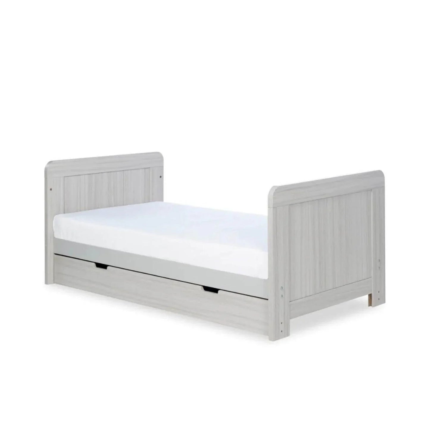 Ickle Bubba Pembrey Cot Bed & Under Drawer Ash Grey - Fibre Mattress - mezetto ebebek ebebek
