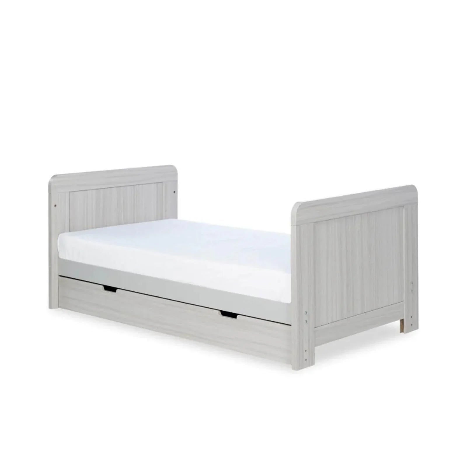 Ickle Bubba Pembrey Cot Bed & Under Drawer Ash Grey - Premium Pocket Sprung Mattress - mezetto ebebek ebebek
