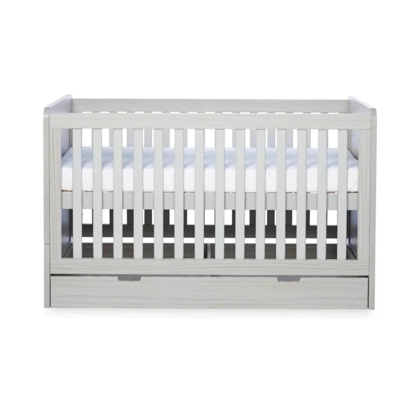 Ickle Bubba Pembrey Cot Bed & Under Drawer Ash Grey - Premium Pocket Sprung Mattress - mezetto ebebek ebebek