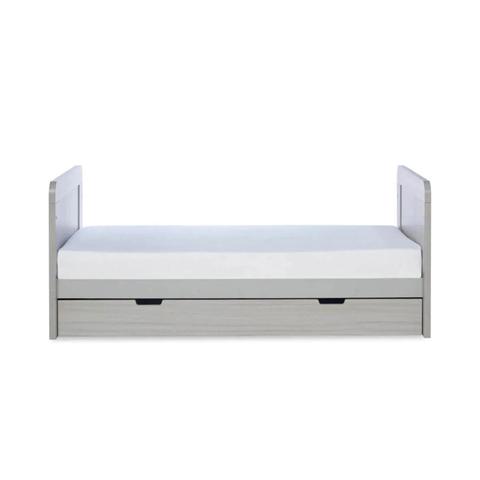 Ickle Bubba Pembrey Cot Bed & Under Drawer Ash Grey - Premium Sprung Mattress - mezetto ebebek ebebek