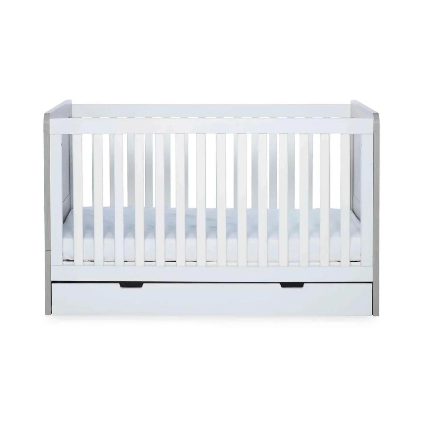 Ickle Bubba Pembrey Furniture Set Under Drawer Ash Grey & White 3 pcs - Fibre Mattress - mezetto ebebek ebebek