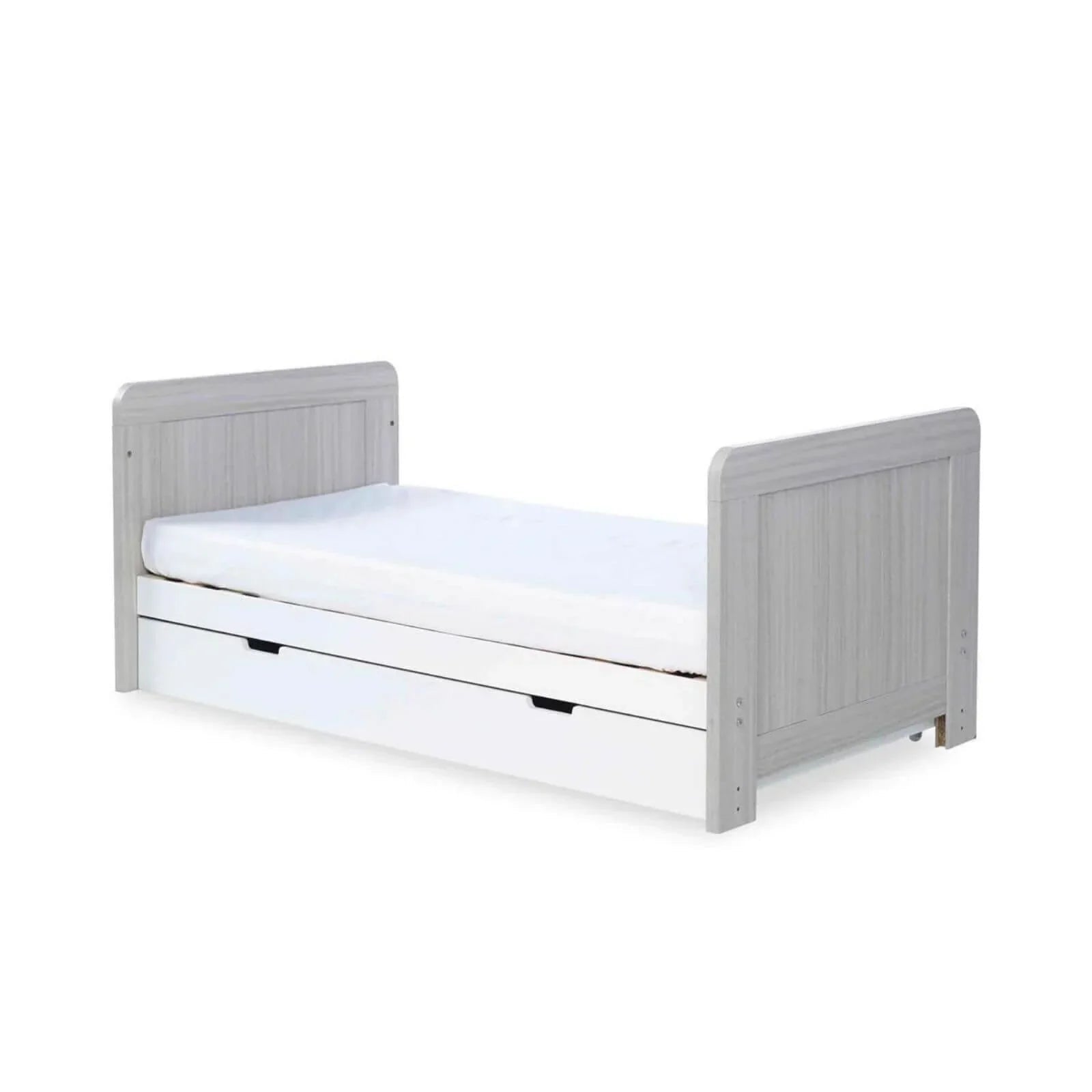 Ickle Bubba Pembrey Furniture Set Under Drawer Ash Grey & White 3 pcs - Fibre Mattress - mezetto ebebek ebebek