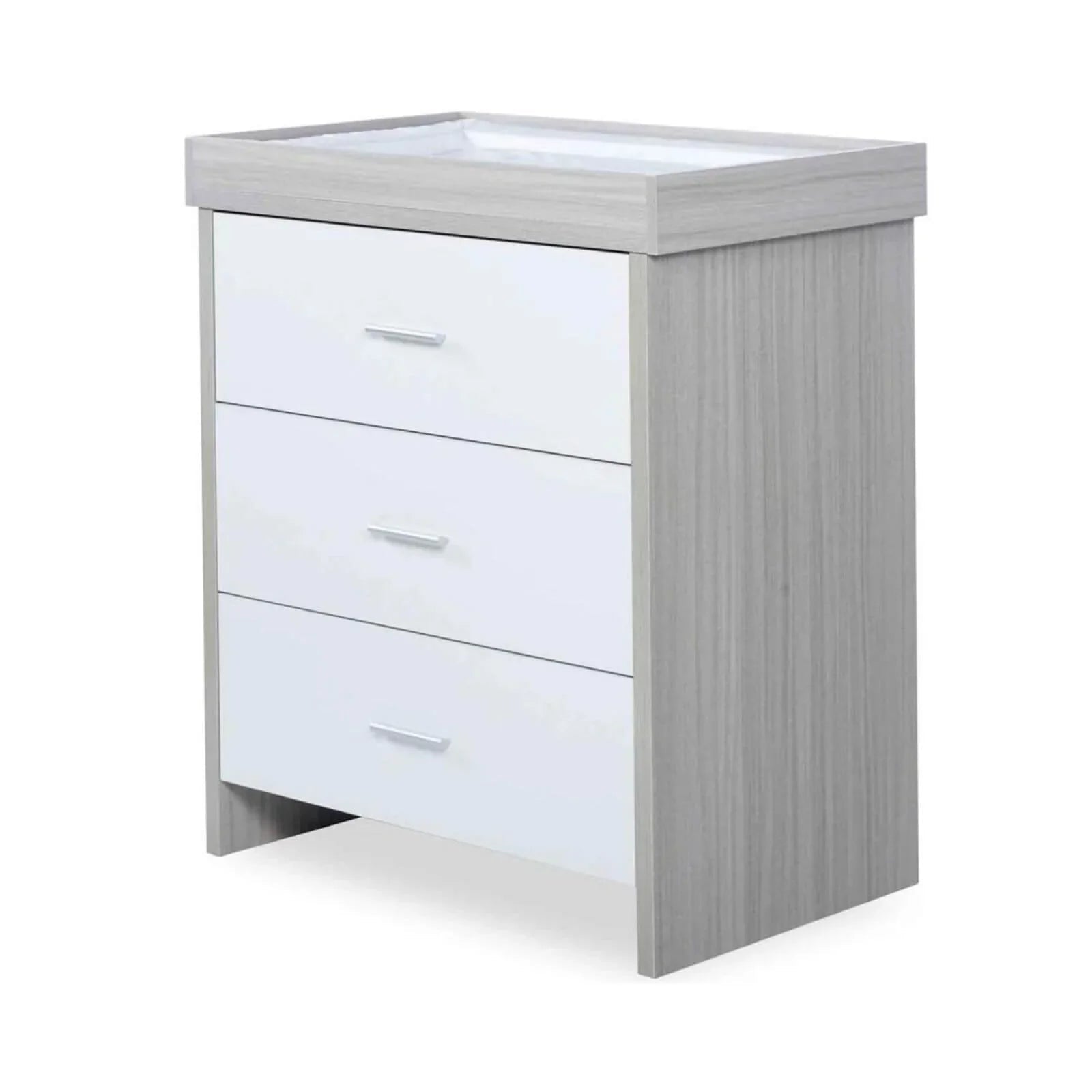 Ickle Bubba Pembrey Furniture Set Under Drawer Ash Grey & White 3 pcs - Fibre Mattress - mezetto ebebek ebebek