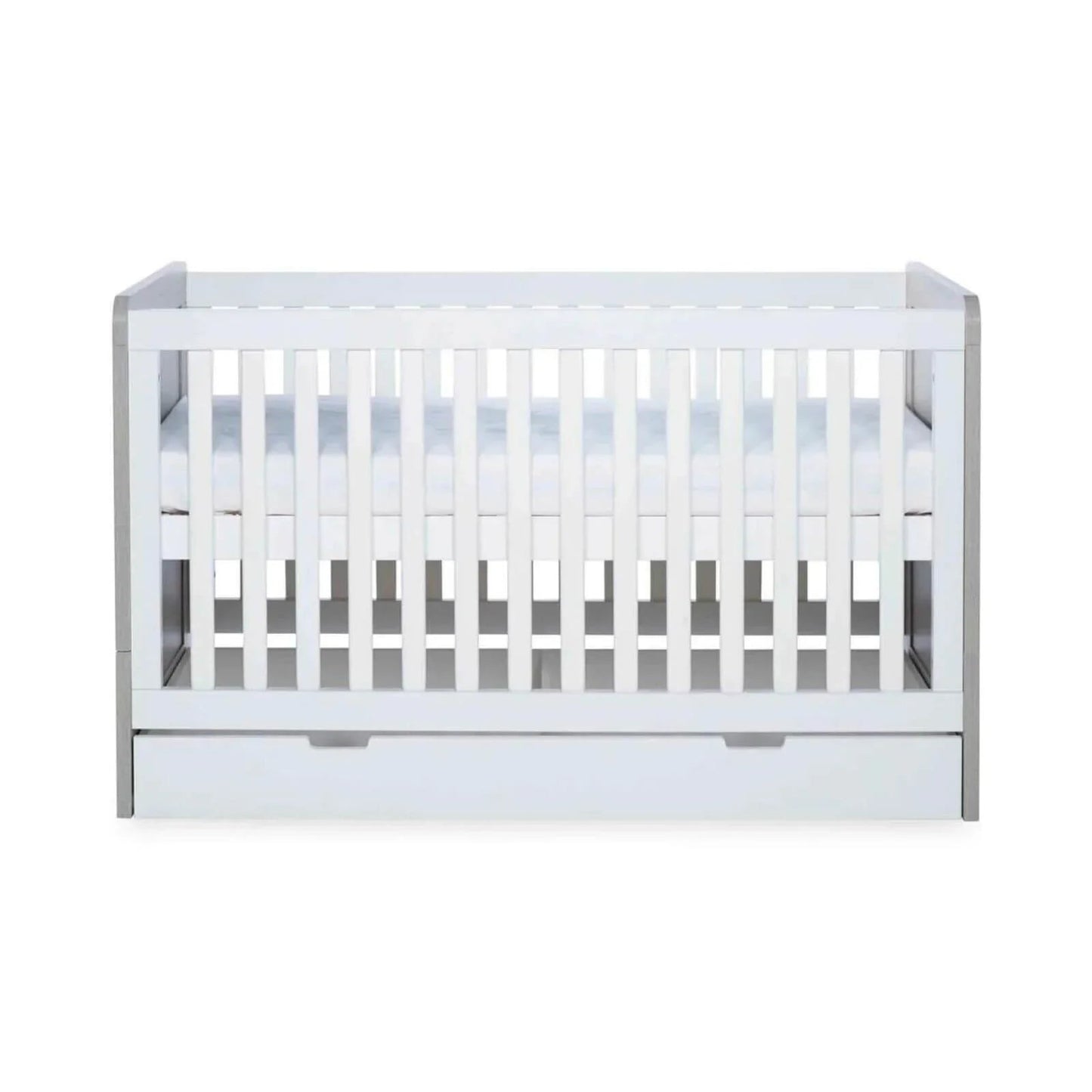 Ickle Bubba Pembrey Furniture Set Under Drawer Ash Grey & White 3 pcs - Premium Pocket Sprung Mattress - mezetto ebebek ebebek
