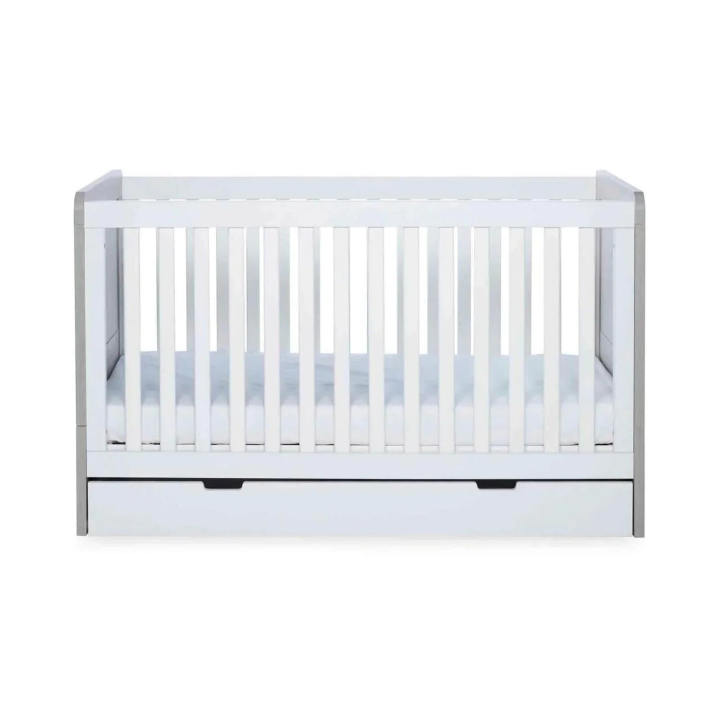 Ickle Bubba Pembrey Furniture Set Under Drawer Ash Grey & White 3 pcs - Premium Pocket Sprung Mattress - mezetto ebebek ebebek