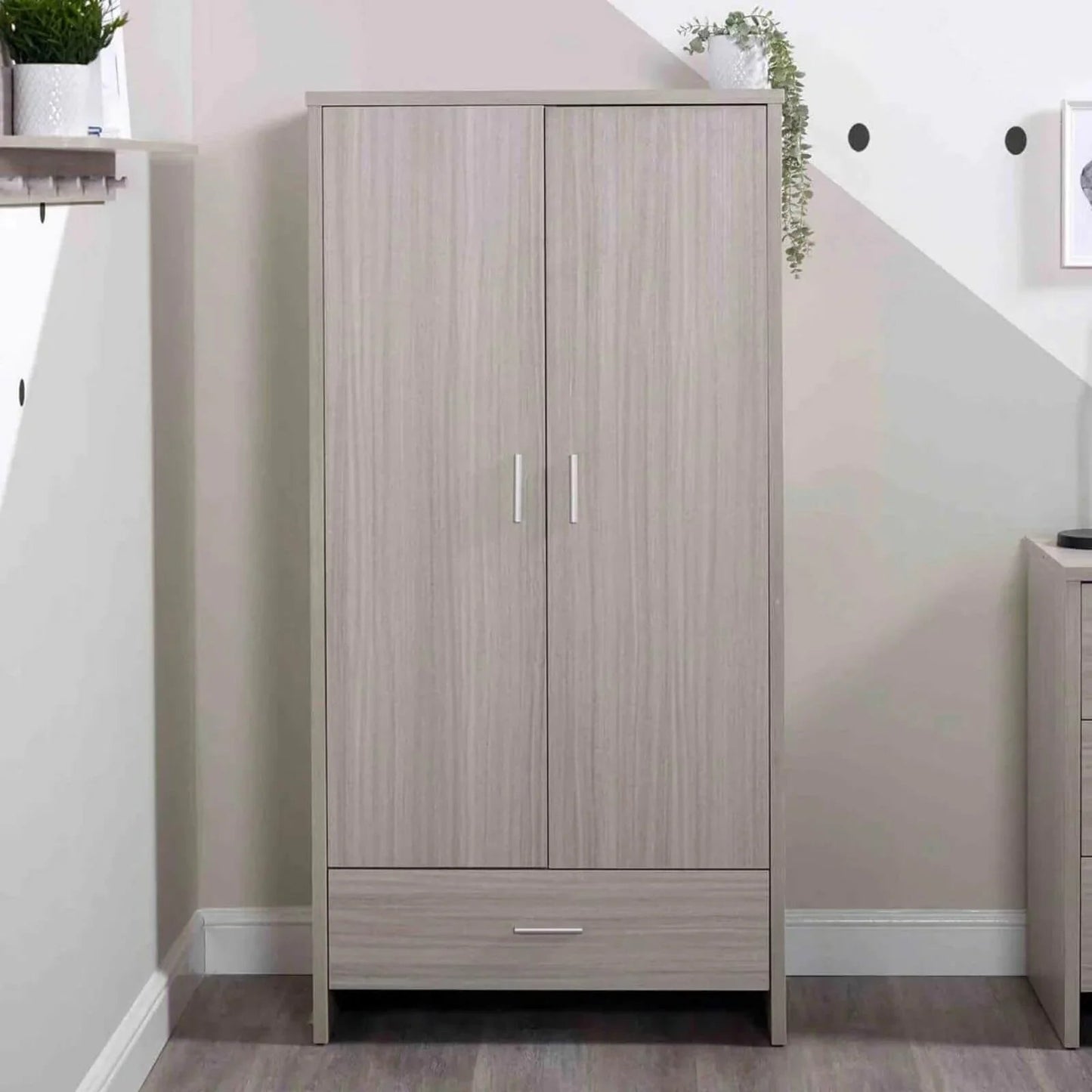 Ickle Bubba Pembrey Wardrobe - Ash Grey - mezetto ebebek ebebek