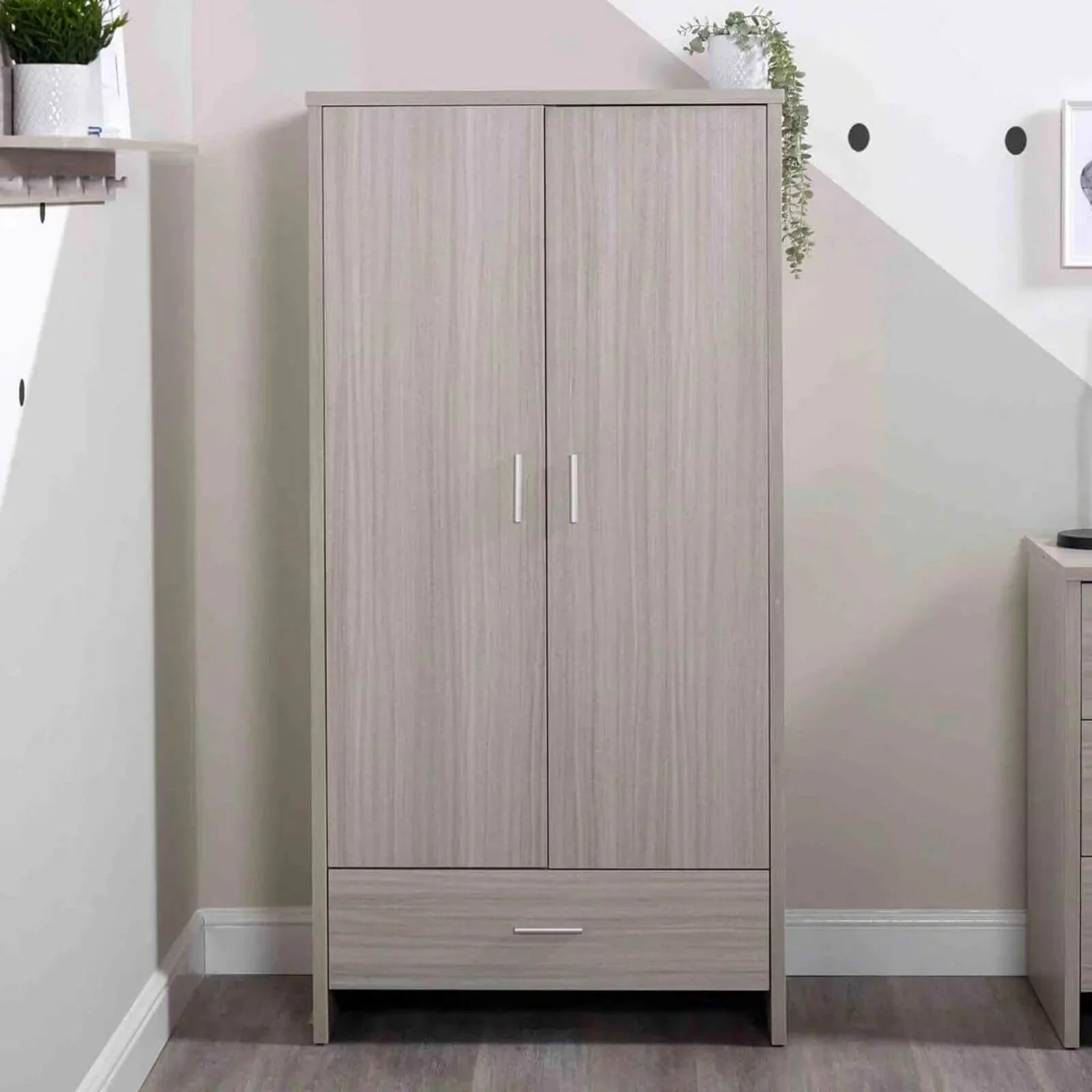 Ickle Bubba Pembrey Wardrobe - Ash Grey - mezetto ebebek ebebek