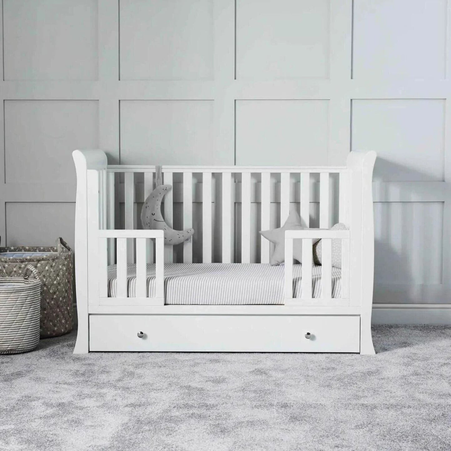 Ickle Bubba Snowdon 4 - in - 1 Mini Furniture Set Premium Pocket Sprung Mattress 2 pcs - White - mezetto ebebek ebebek