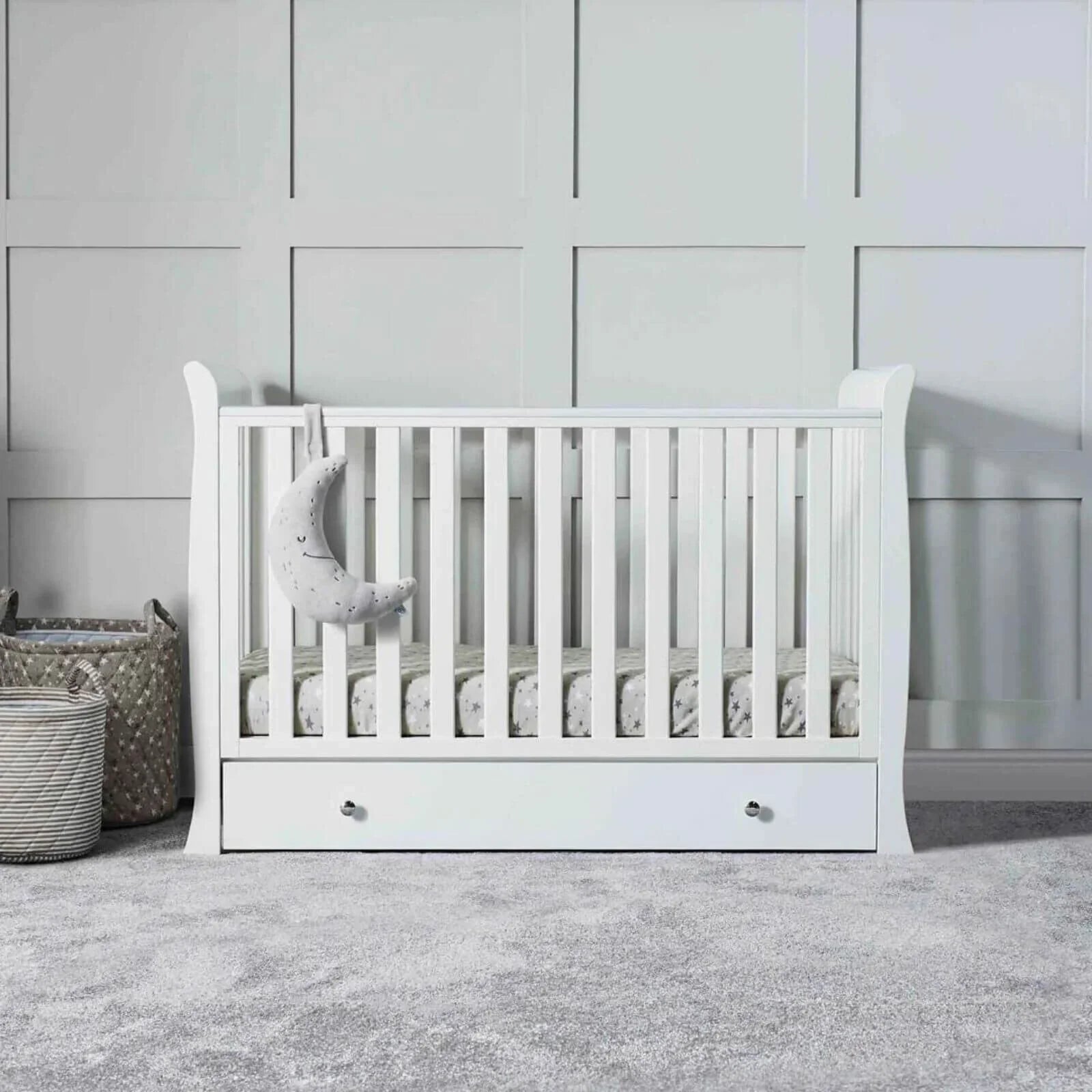 Ickle Bubba Snowdon 4 - in - 1 Mini Furniture Set Premium Pocket Sprung Mattress 2 pcs - White - mezetto ebebek ebebek