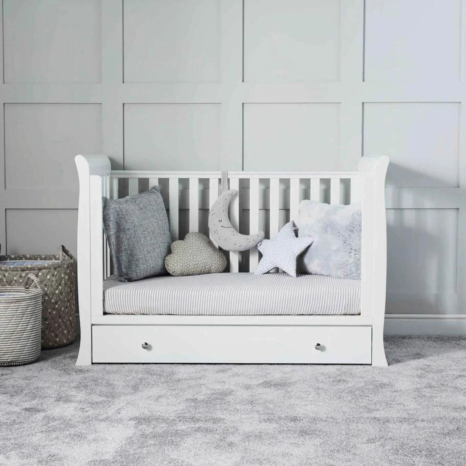 Ickle Bubba Snowdon 4 - in - 1 Mini Furniture Set Premium Sprung Mattress 2 pcs - White - mezetto ebebek ebebek