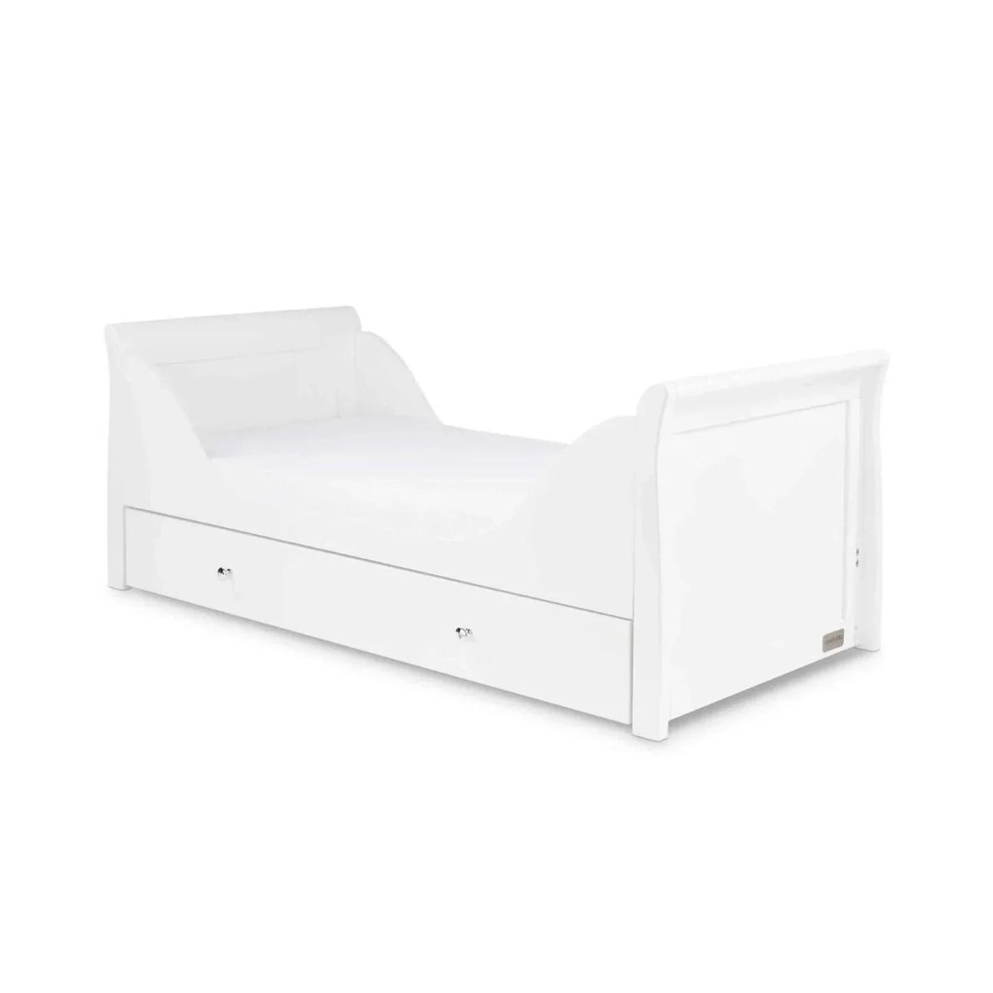 Ickle Bubba Snowdon Classic Cot Bed White - Fibre Mattress - mezetto ebebek ebebek