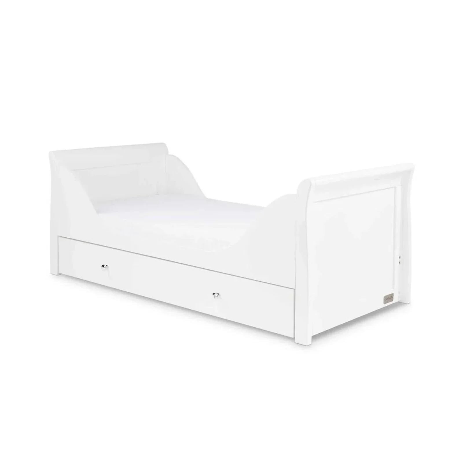 Ickle Bubba Snowdon Classic Cot Bed White - Fibre Mattress - mezetto ebebek ebebek