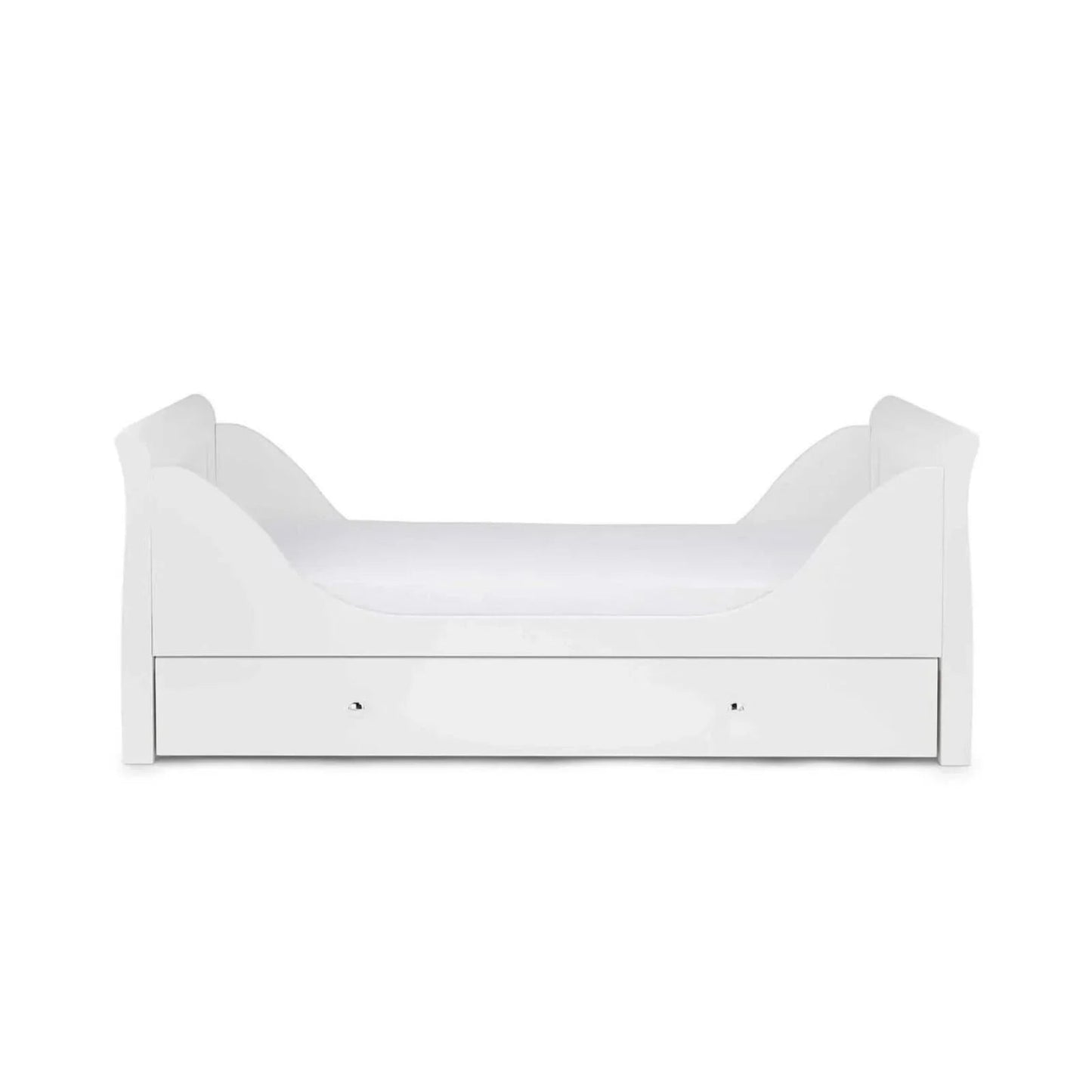 Ickle Bubba Snowdon Classic Cot Bed White - Fibre Mattress - mezetto ebebek ebebek