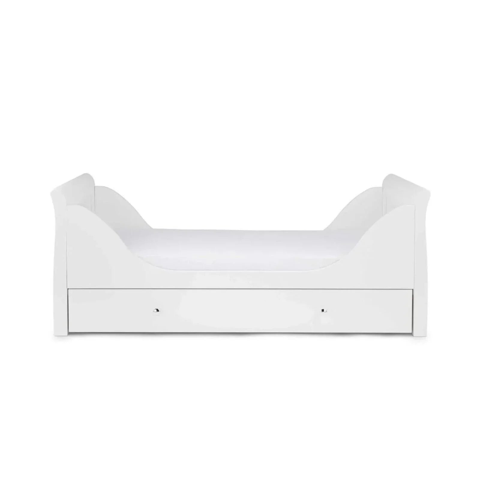 Ickle Bubba Snowdon Classic Cot Bed White - Fibre Mattress - mezetto ebebek ebebek