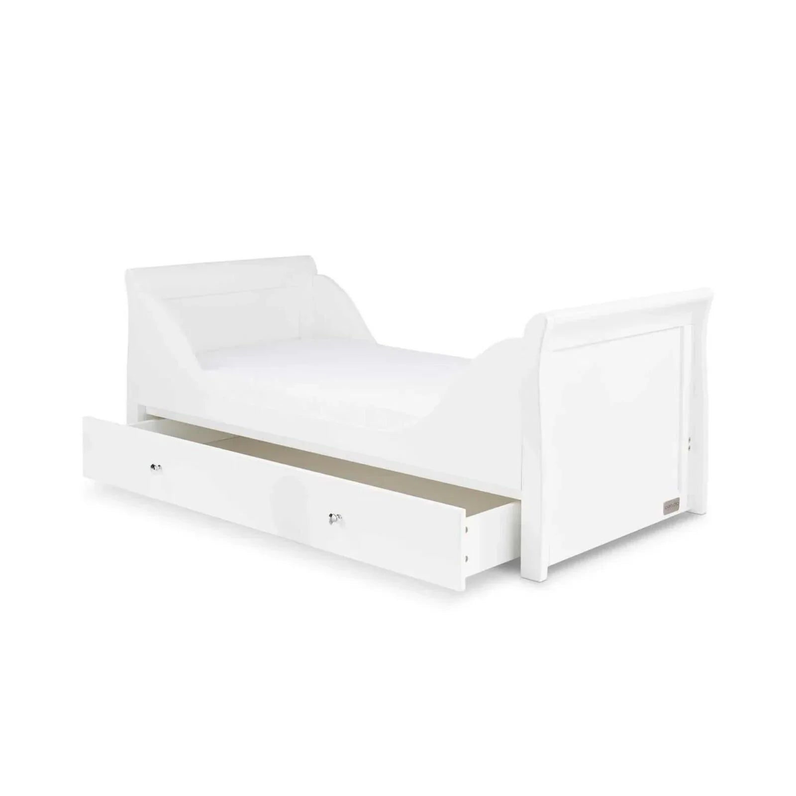 Ickle Bubba Snowdon Classic Cot Bed White - Fibre Mattress - mezetto ebebek ebebek