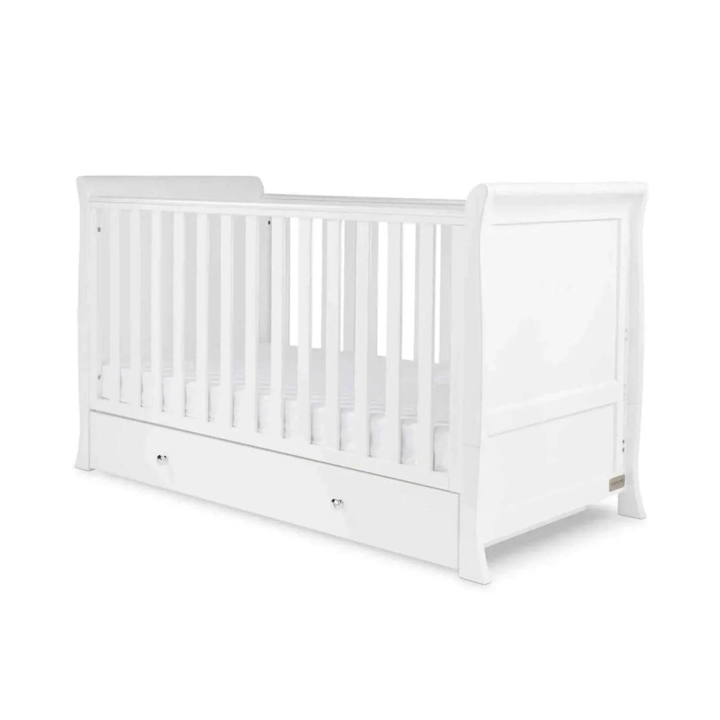 Ickle Bubba Snowdon Classic Cot Bed White - Without Mattress - mezetto ebebek ebebek