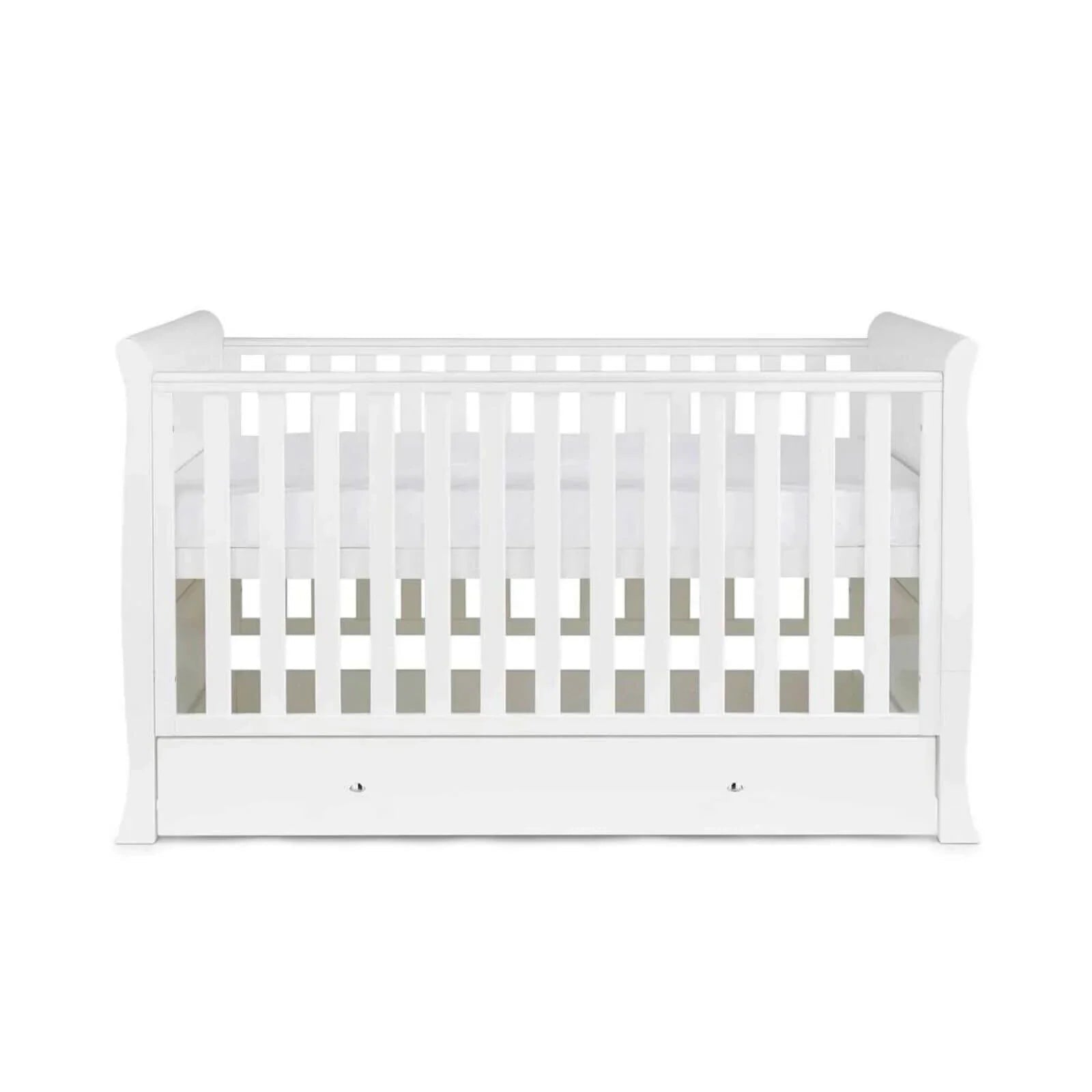 Ickle Bubba Snowdon Classic Cot Bed White - Without Mattress - mezetto ebebek ebebek