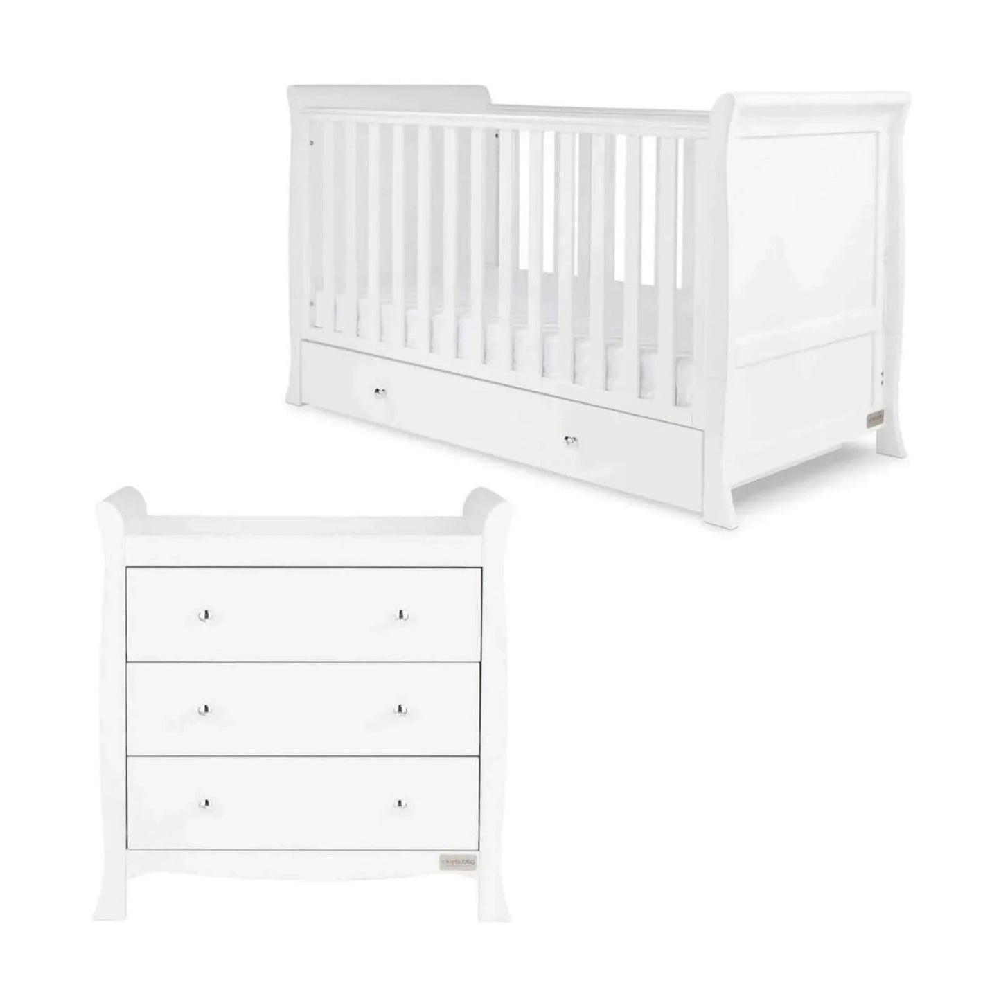 Ickle Bubba Snowdon Classic Furniture Set Fibre Mattress 2 pcs - White - mezetto ebebek ebebek