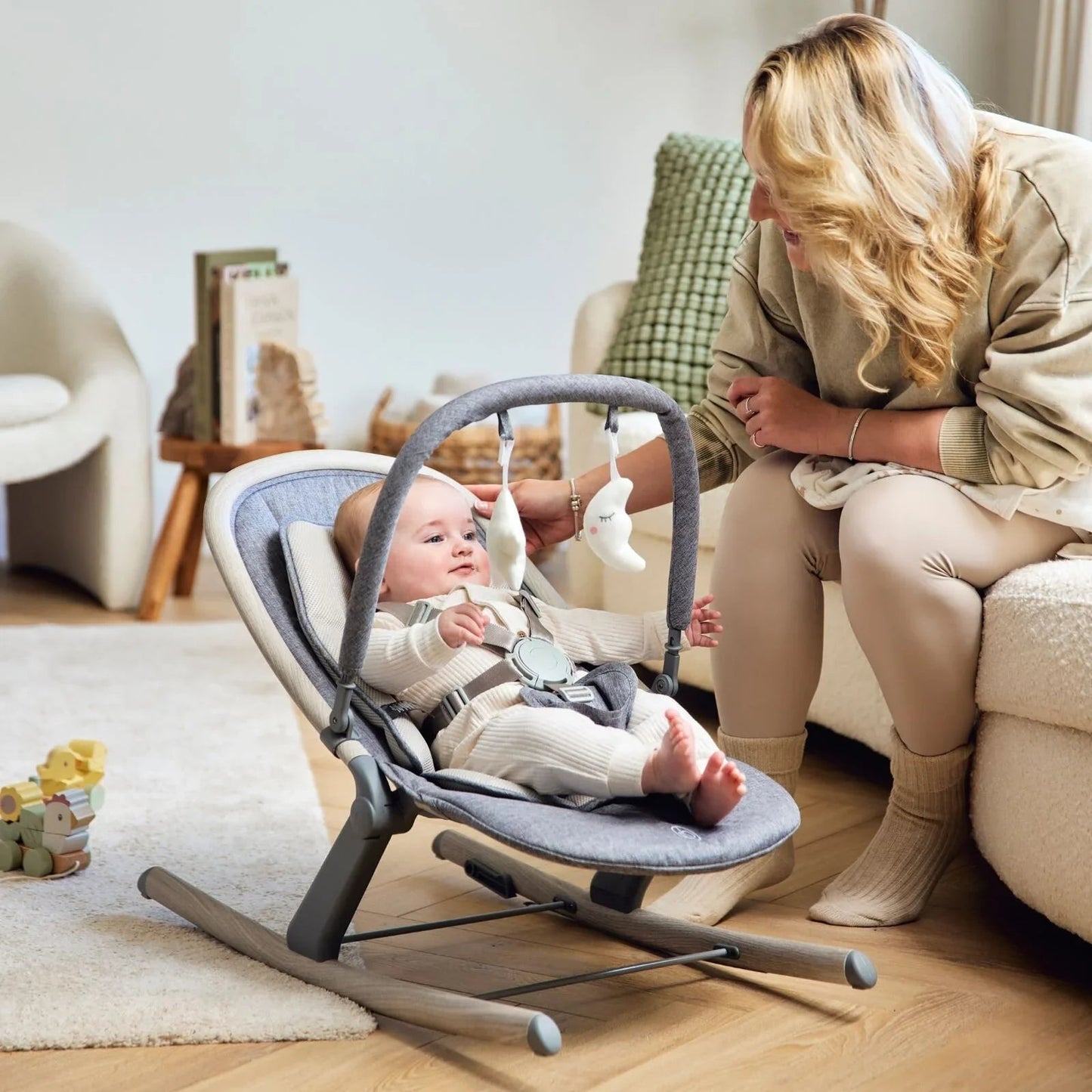 Ickle Bubba Stella Rocker - Grey - mezetto ebebek ebebek