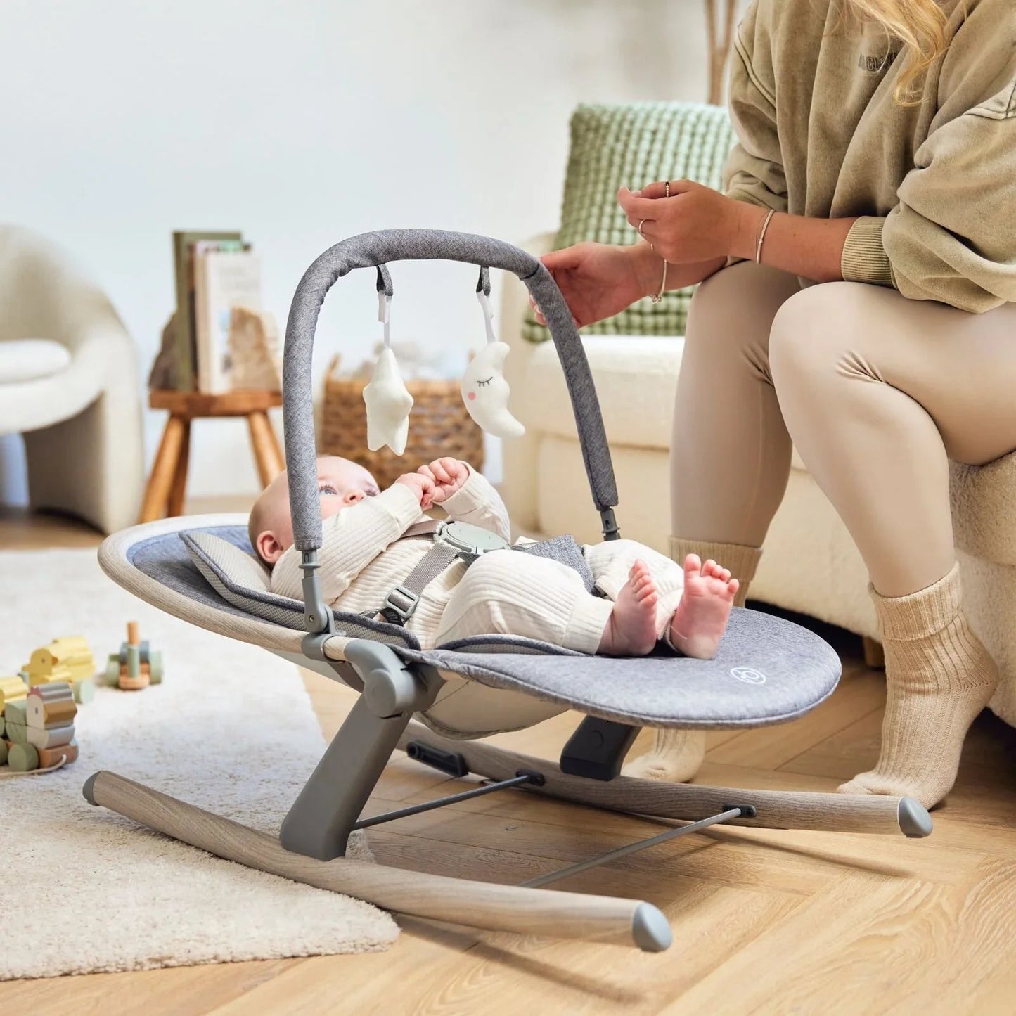 Ickle Bubba Stella Rocker - Grey - mezetto ebebek ebebek