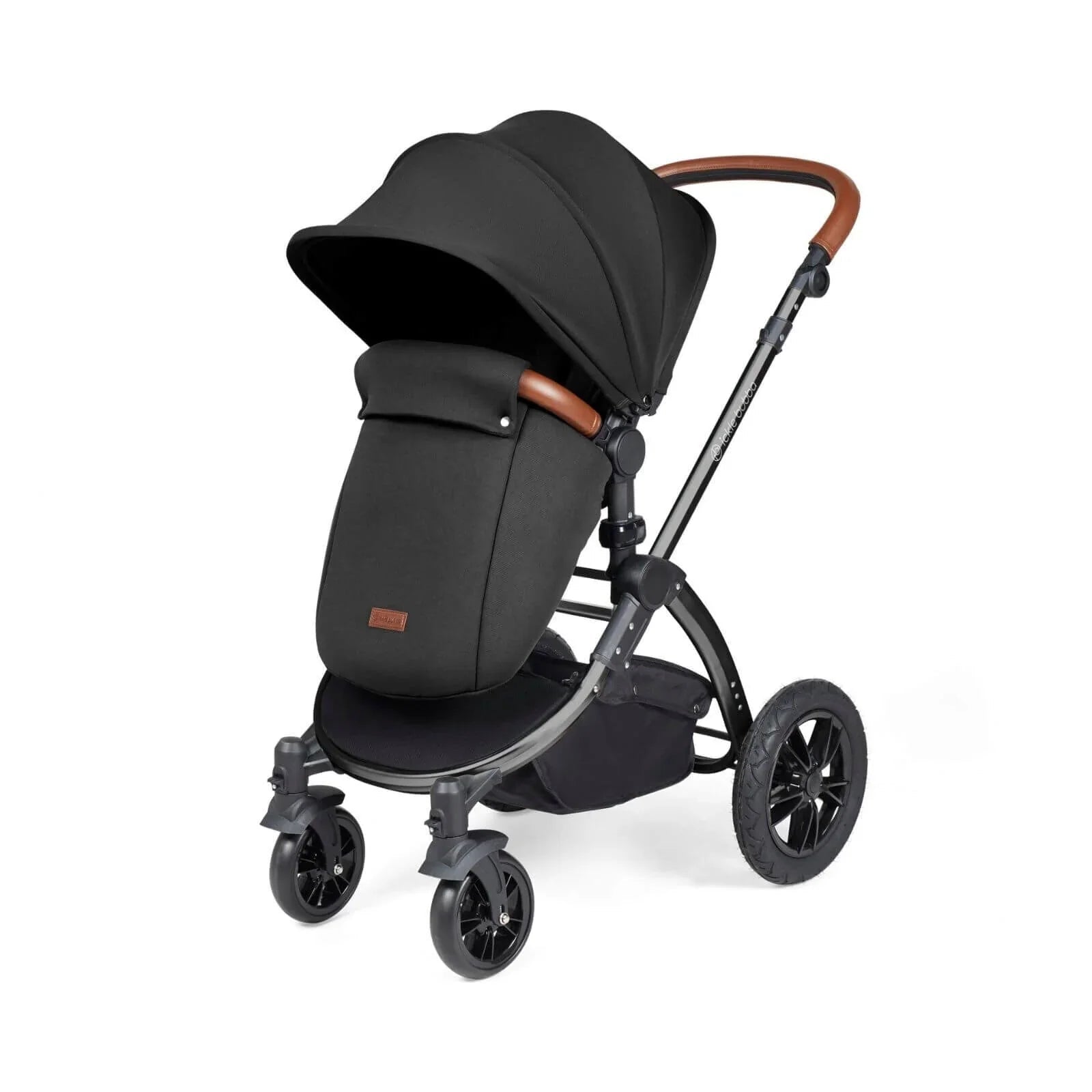 Ickle Bubba Stomp Luxe 2 - in - 1 Pushchair & Carrycot - Black/Midnight/Tan - mezetto ebebek ebebek