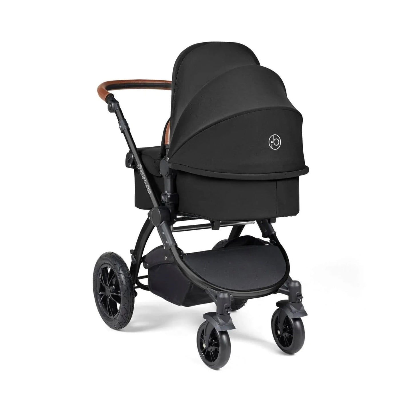 Ickle Bubba Stomp Luxe 2 - in - 1 Pushchair & Carrycot - Black/Midnight/Tan - mezetto ebebek ebebek