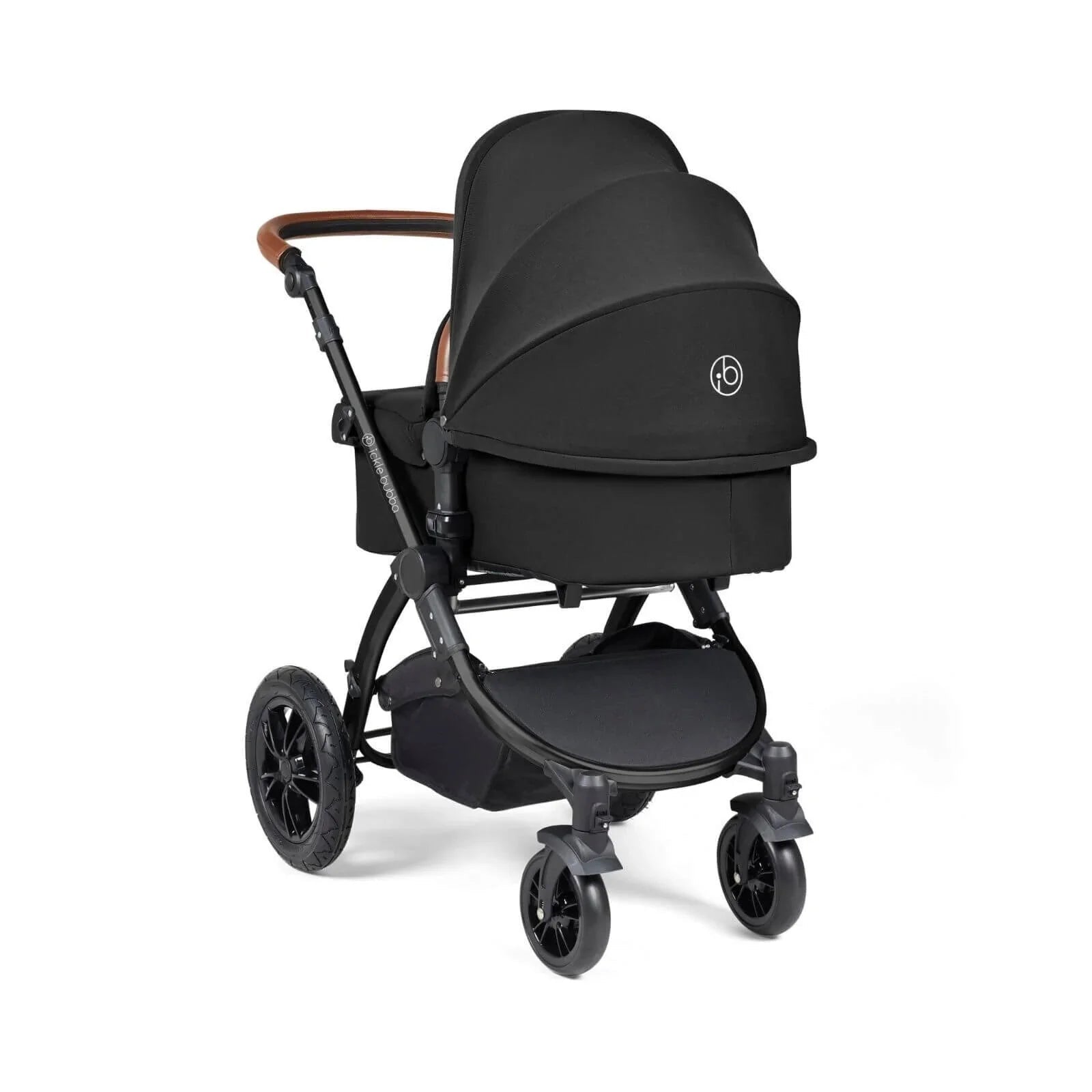 Ickle Bubba Stomp Luxe 2 - in - 1 Pushchair & Carrycot - Black/Midnight/Tan - mezetto ebebek ebebek