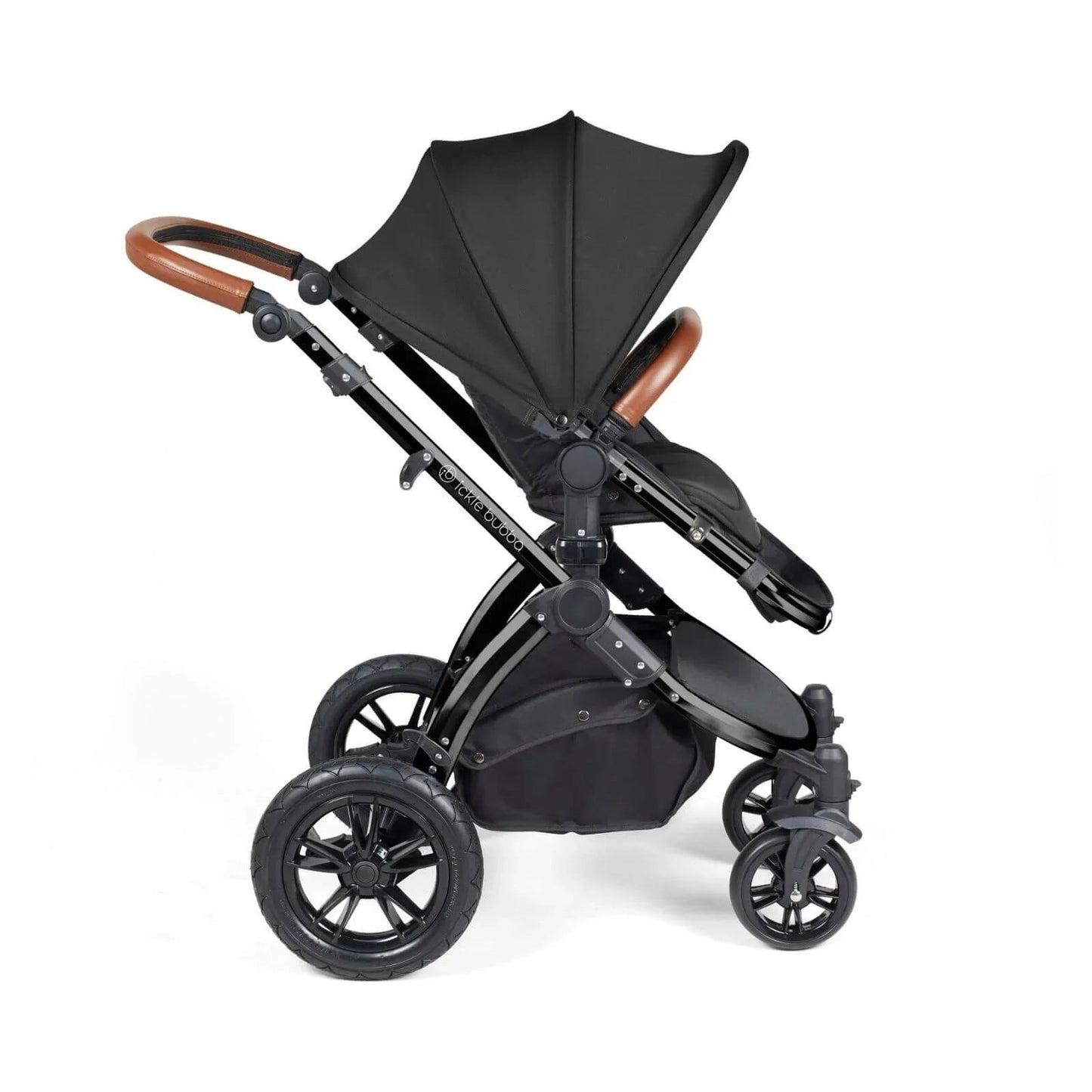 Ickle Bubba Stomp Luxe 2 - in - 1 Pushchair & Carrycot - Black/Midnight/Tan - mezetto ebebek ebebek