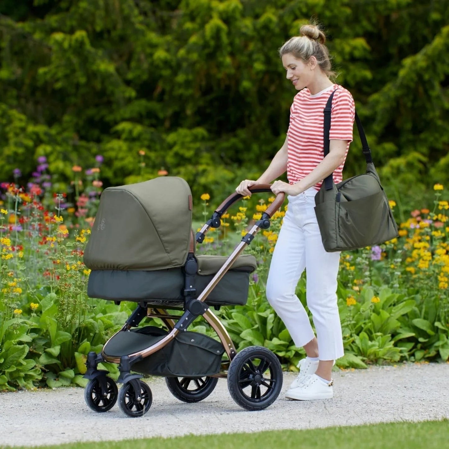 Ickle Bubba Stomp V4 2 In 1 Carrycot & Pushchair - Bronze - mezetto ebebek ebebek