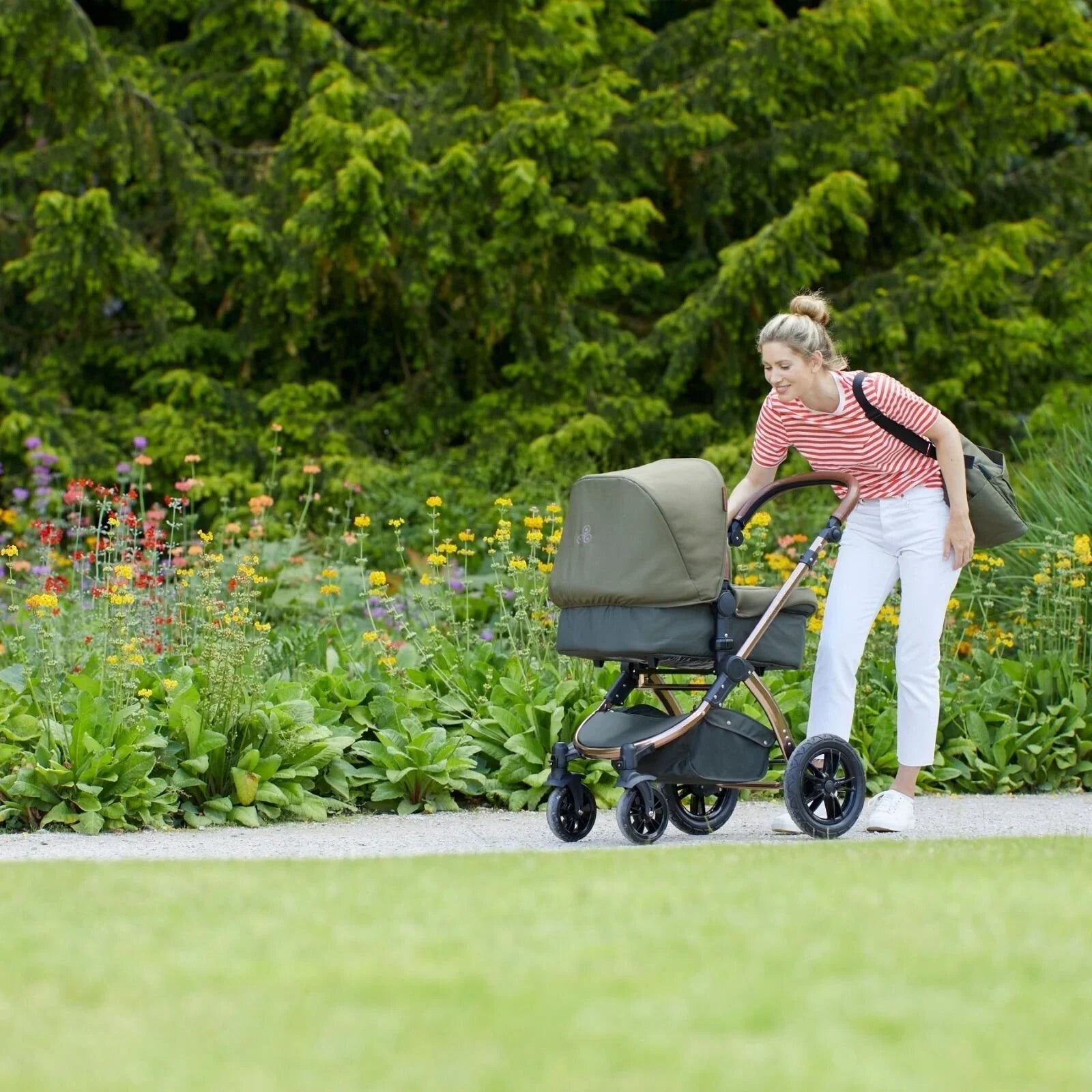 Ickle Bubba Stomp V4 2 In 1 Carrycot & Pushchair - Bronze - mezetto ebebek ebebek