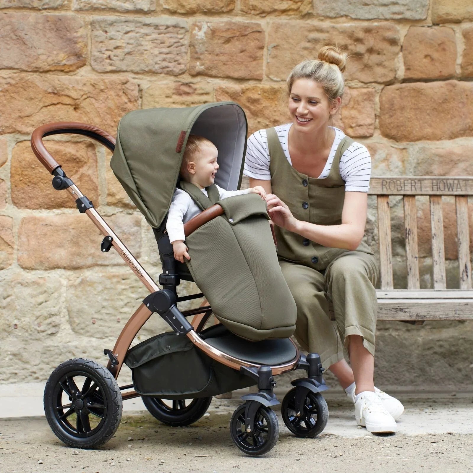 Ickle Bubba Stomp V4 2 In 1 Carrycot & Pushchair - Bronze - mezetto ebebek ebebek
