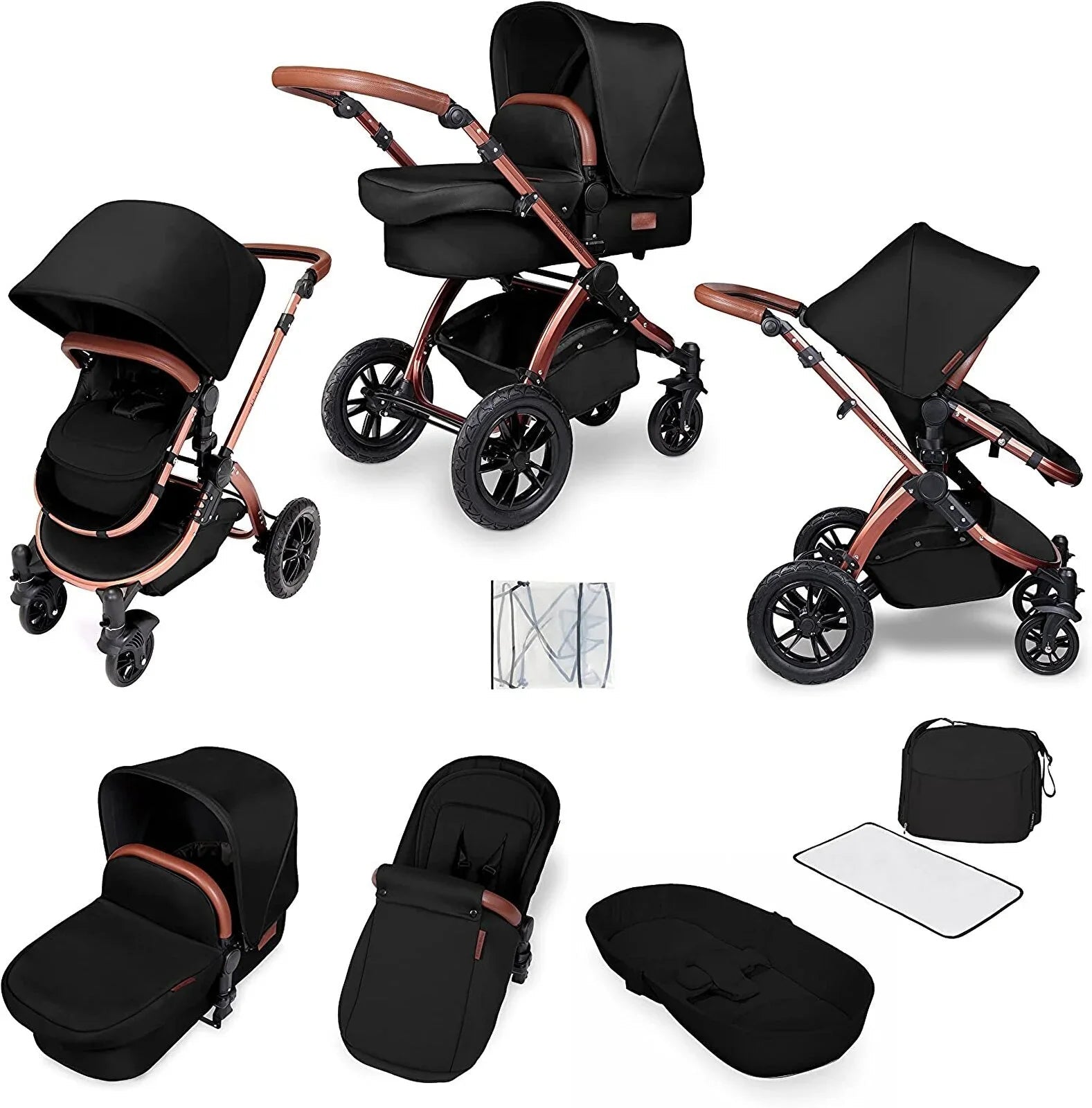 Ickle Bubba Stomp V4 2 In 1 Carrycot & Pushchair - Nude - mezetto ebebek ebebek