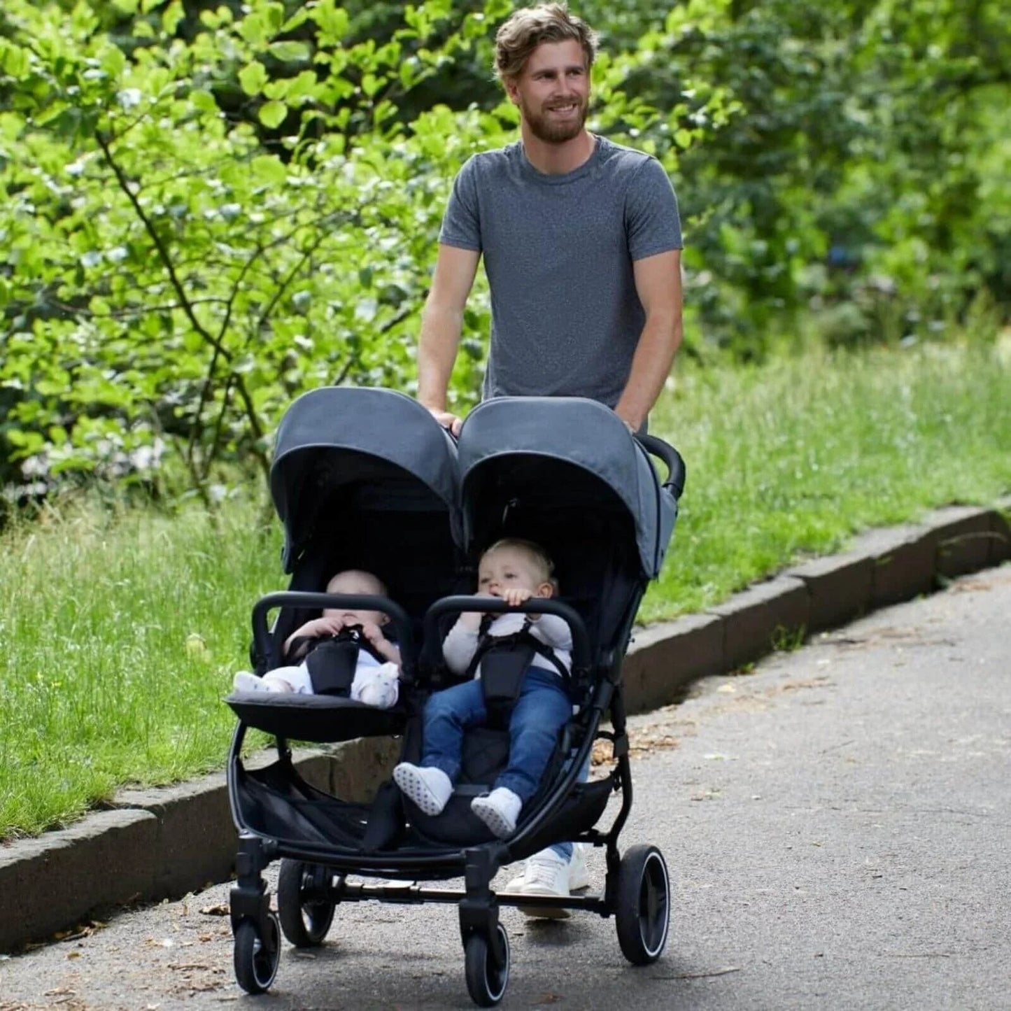Ickle Bubba Venus Double Stroller - Space Grey - mezetto ebebek ebebek