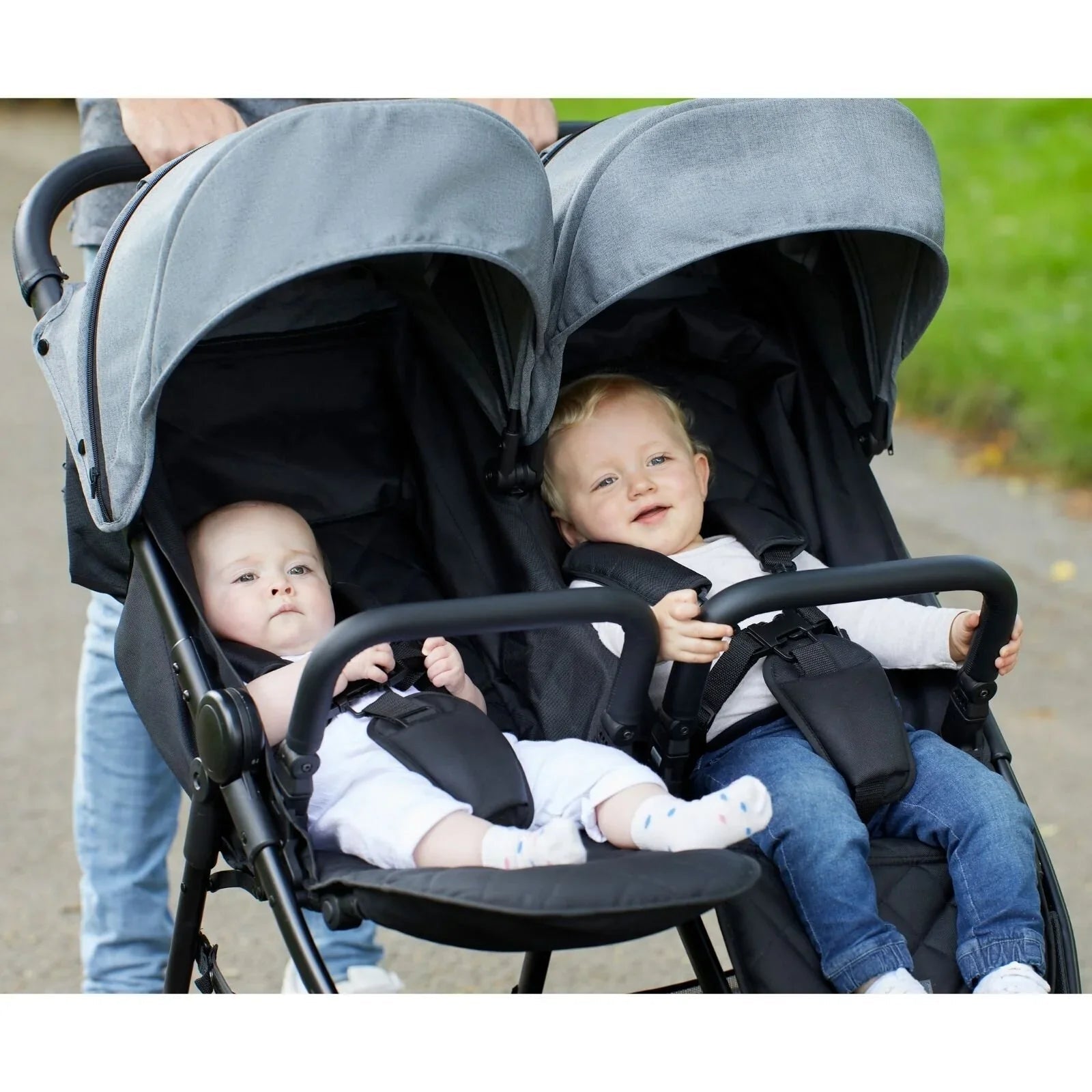 Ickle Bubba Venus Max Double Stroller - Black - mezetto ebebek ebebek