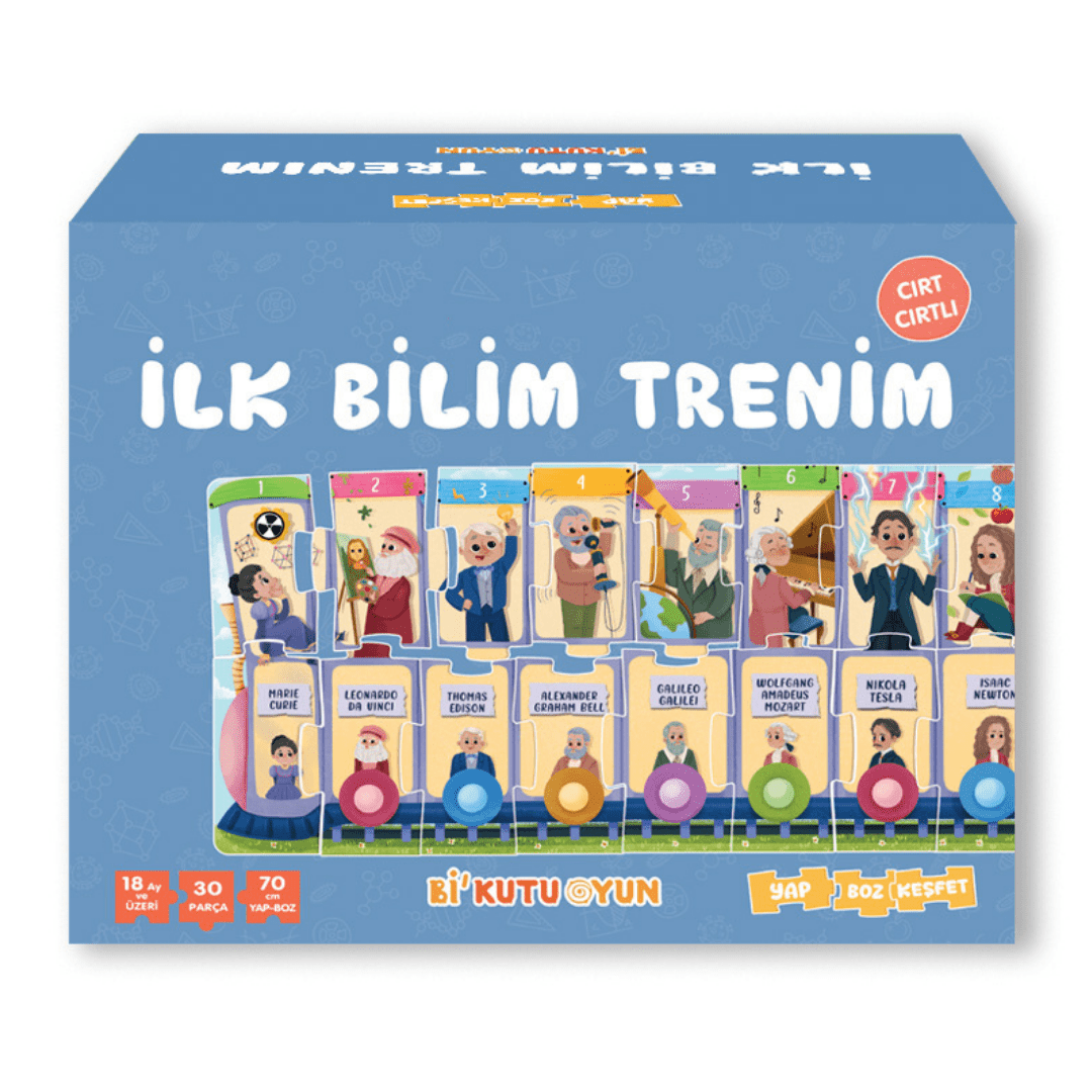 İlk Bilim Trenim - Cırt Cırtlı Yapboz ve Kitap Seti - Bi Kutu Oyun Kitap